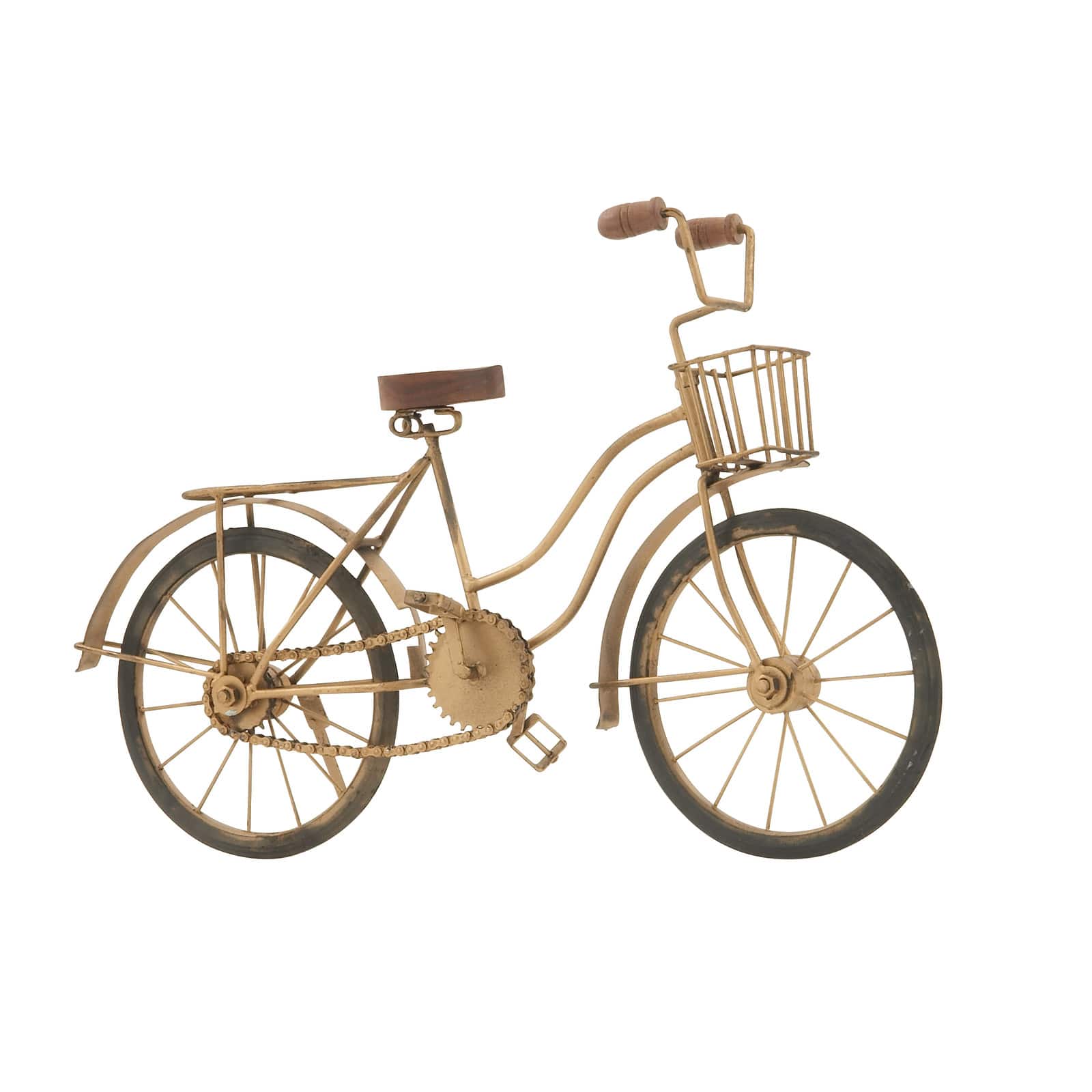19" Brown Metal Vintage Bicycle Sculpture
