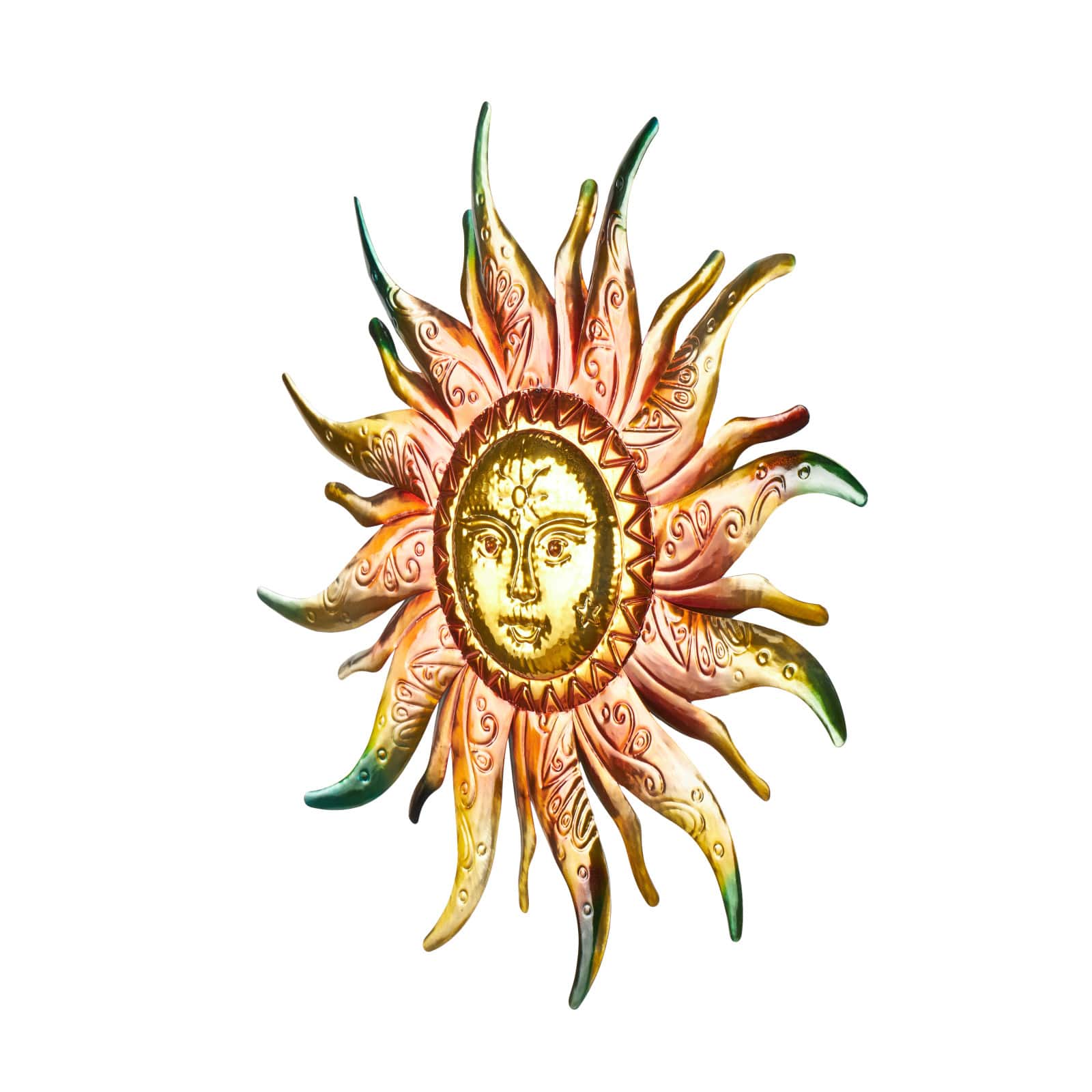 26" Stainless Steel Metal Sun Face Home Wall Décor