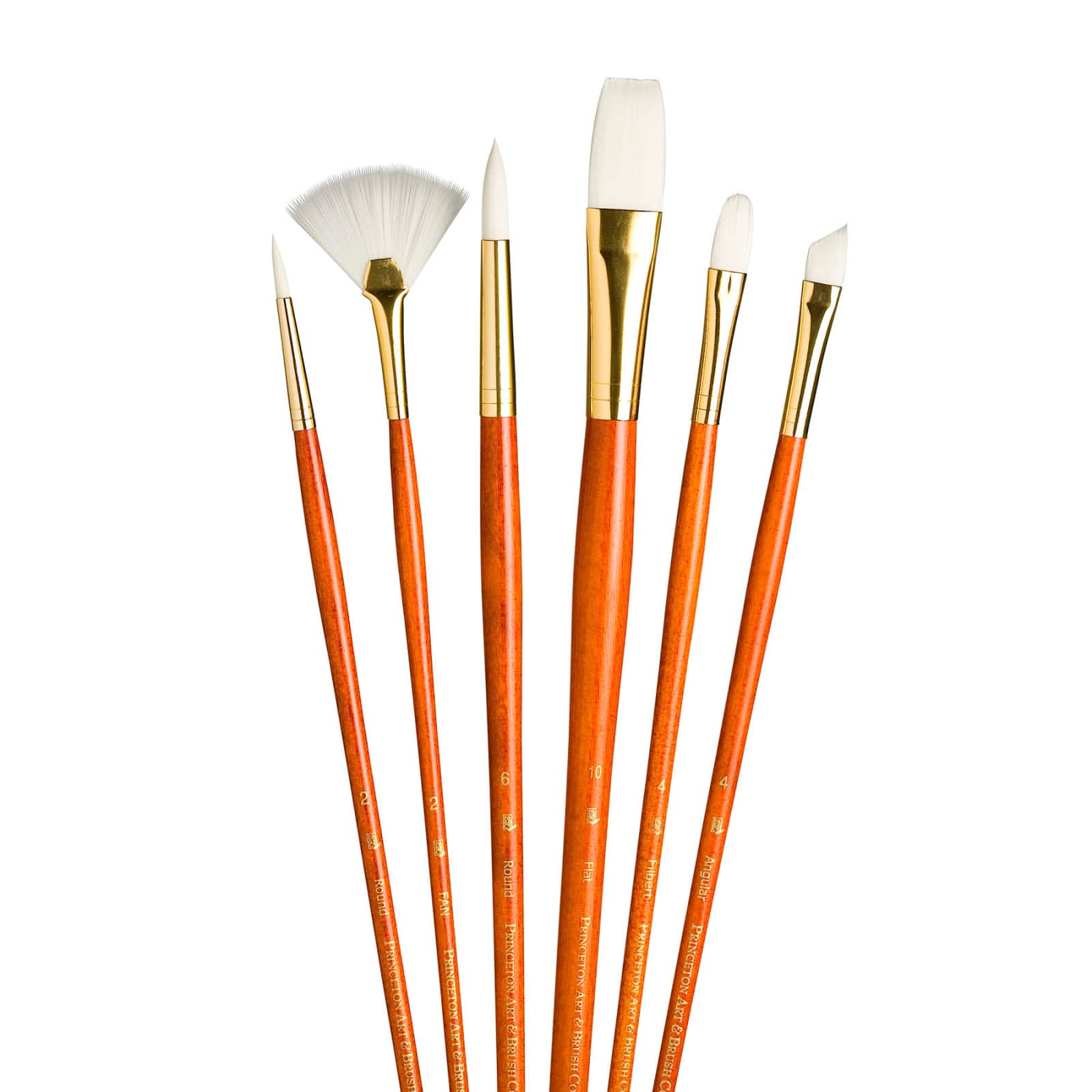 Princeton™ RealValue™ White Taklon Brush Set With Fan