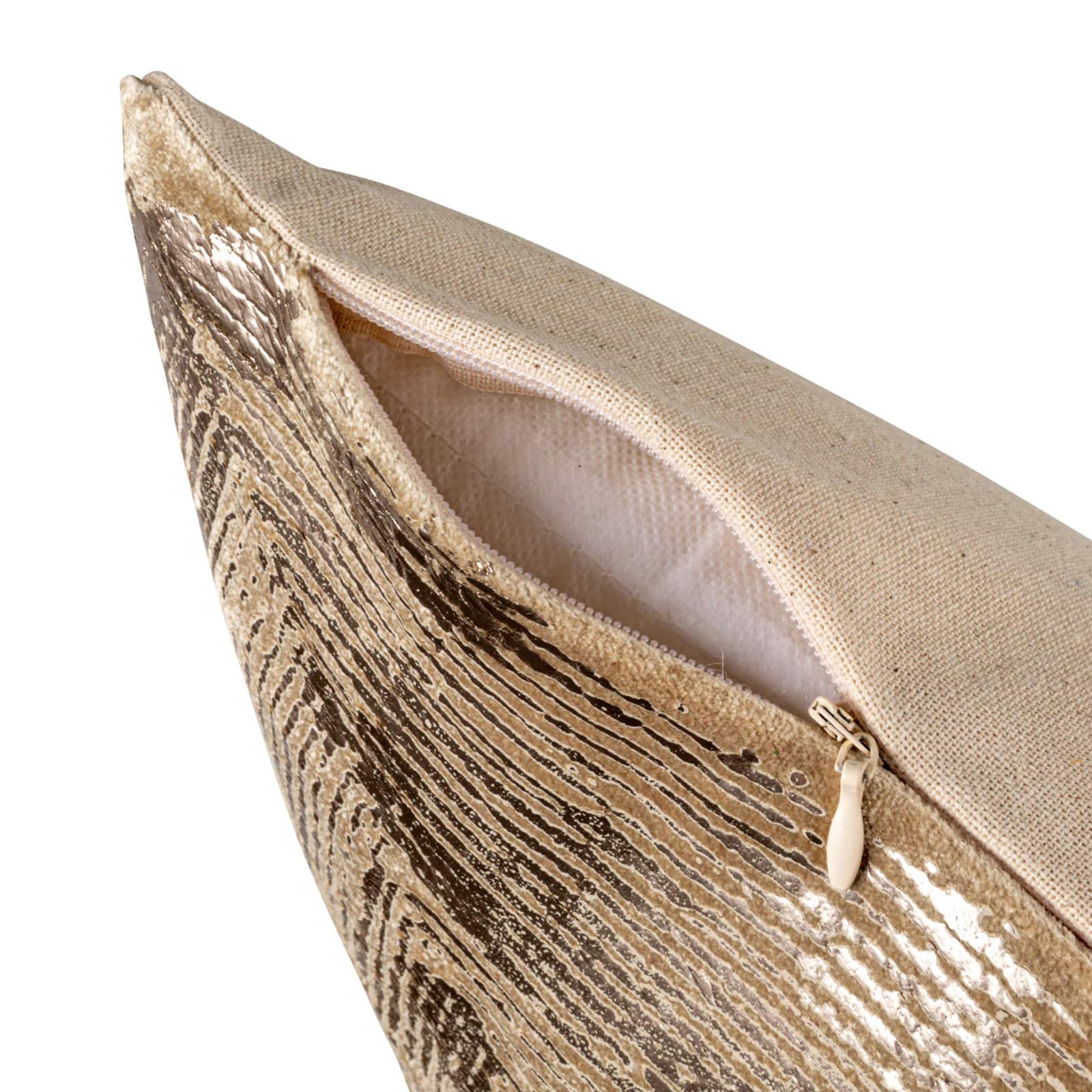 Hello Honey® Gold & Sand Aureate Sands Velvet Lumbar Pillow