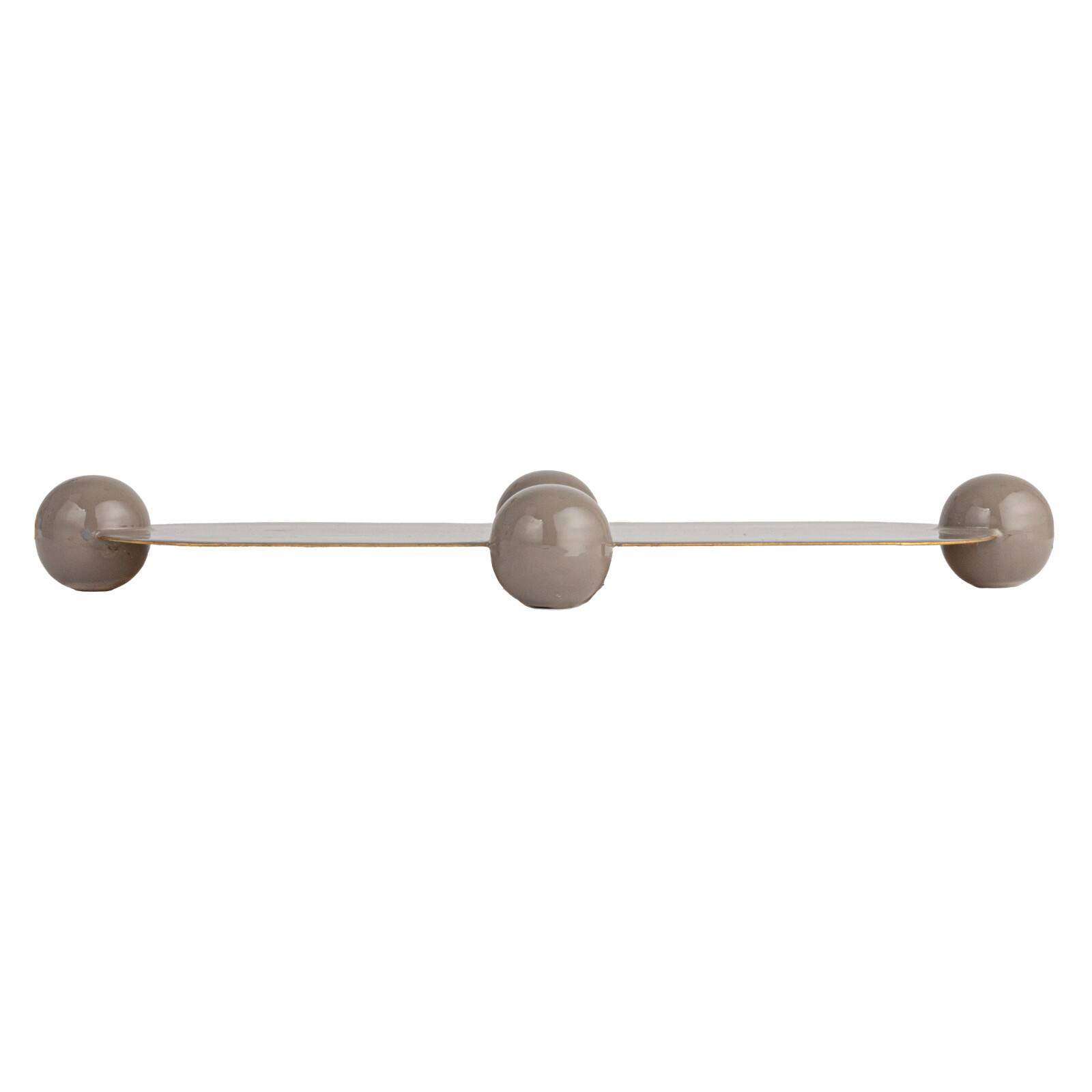 Hello Honey® 17.5" Gray Elegance Enamel Metal Tray with Ball Feet