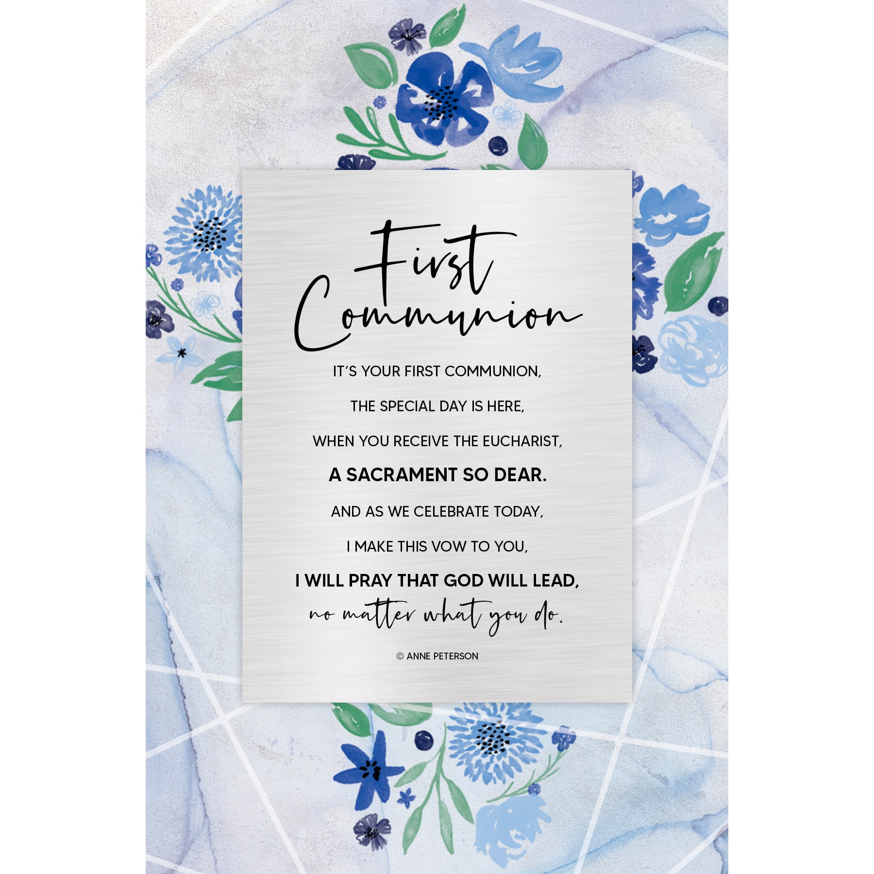 9" First Communion Plaque