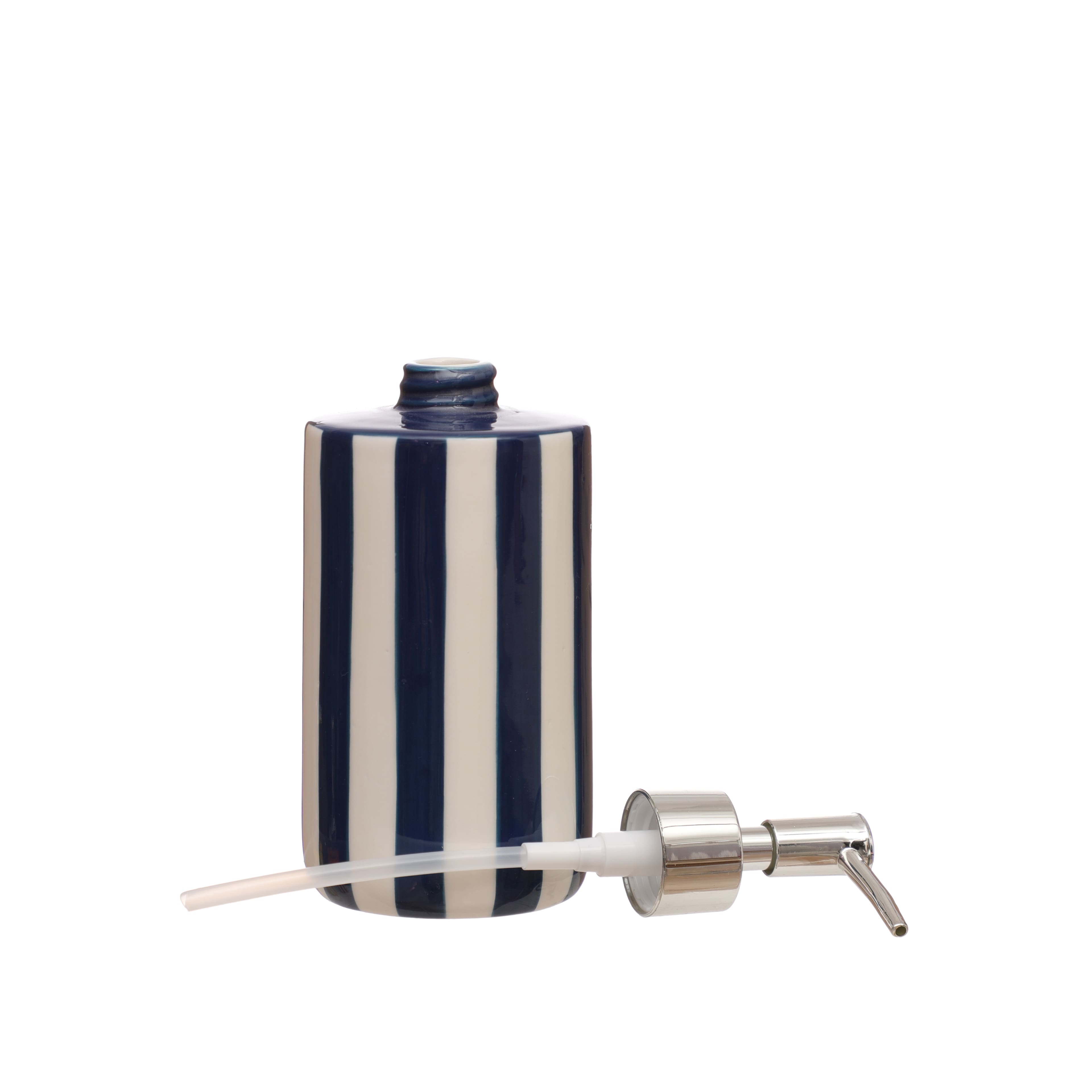 13.5oz. Striped Ceramic Soap Dispenser by Ashland