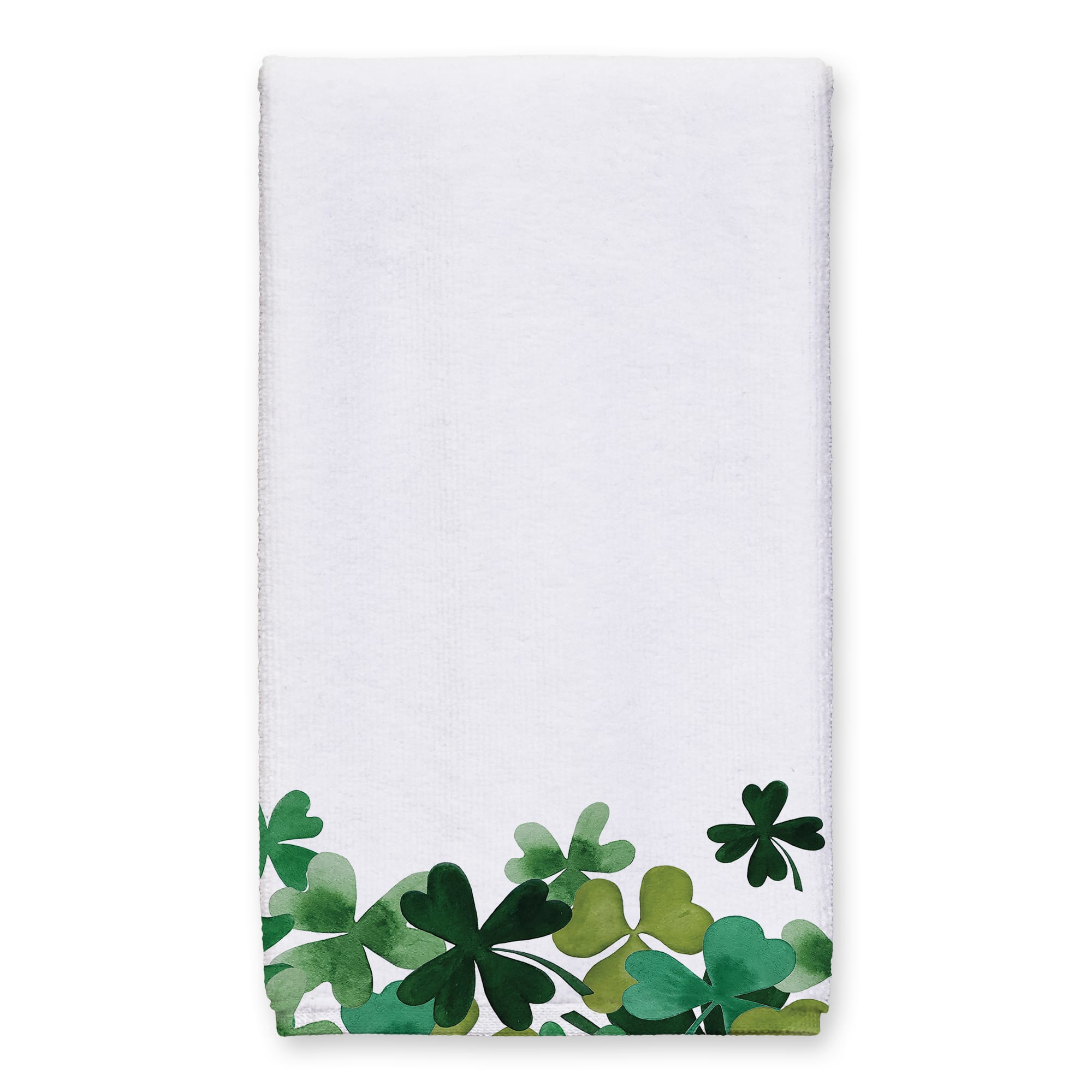 Irish Kisses Shamrock Wishes Tea Towel Set of 2