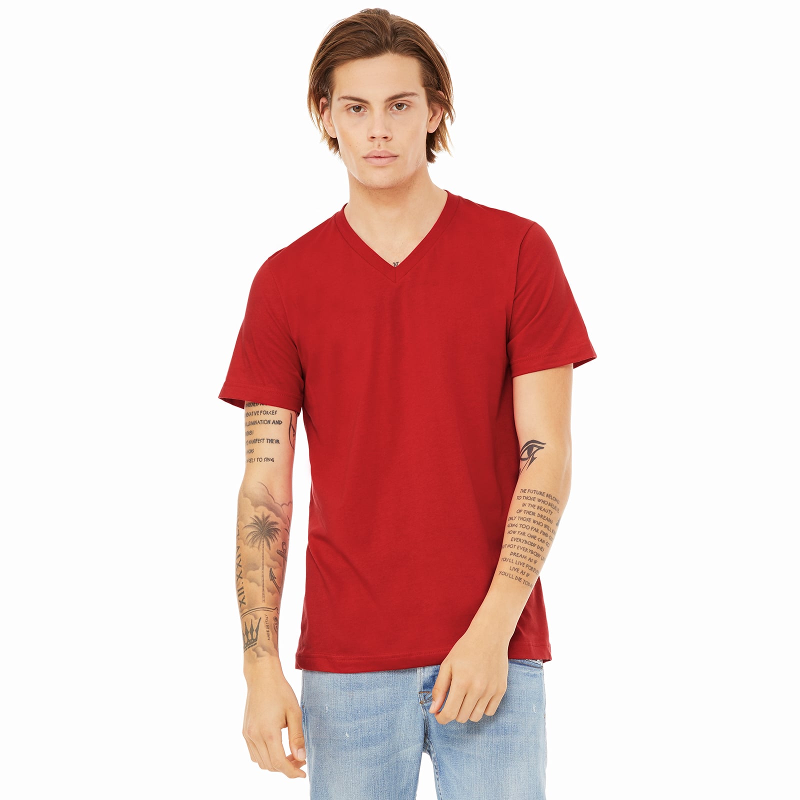 BELLA+CANVAS® Short Sleeve V-Neck Adult Unisex Cotton Jersey T-Shirt