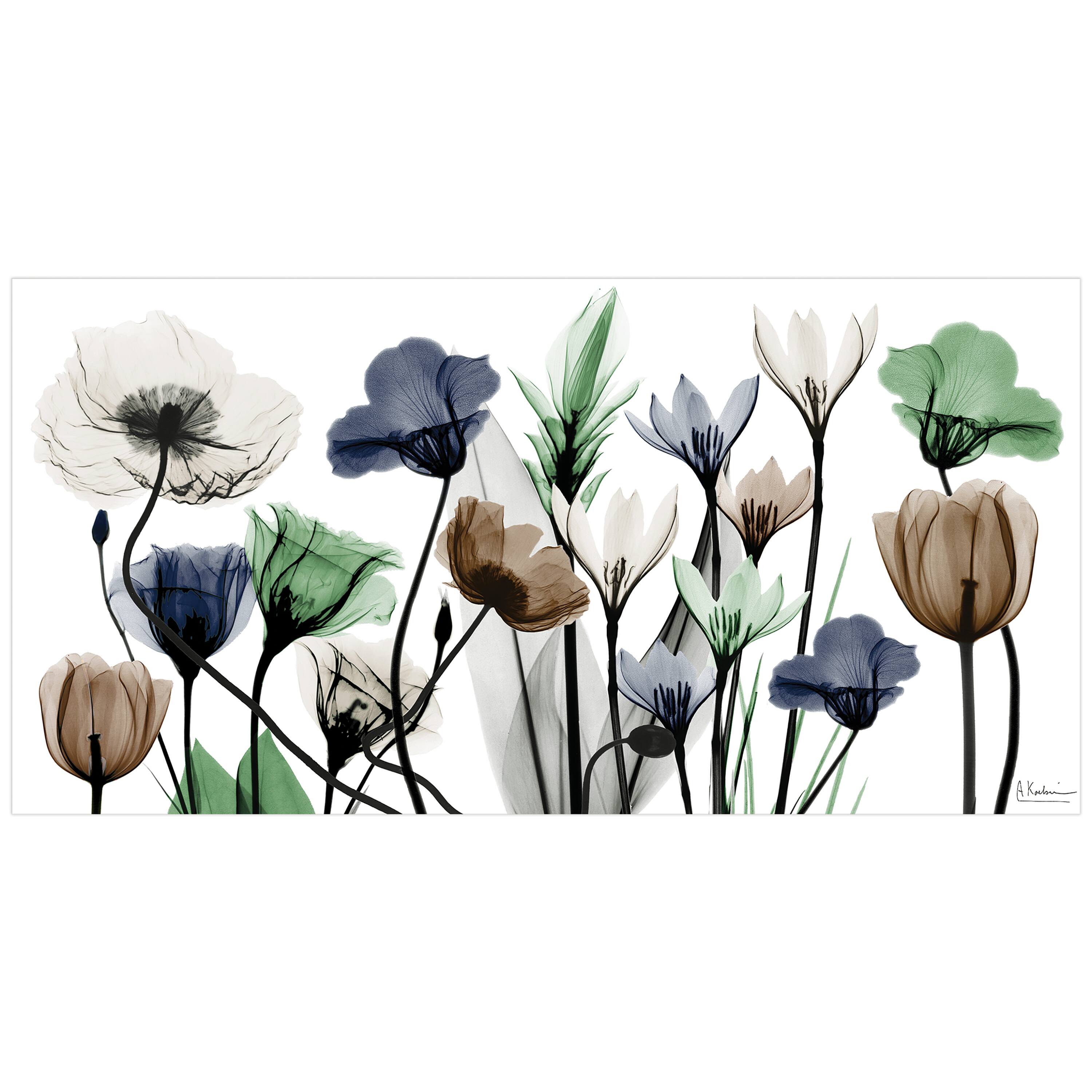 Empire Art Direct 24" x 48" Floral Landscape Frameless Free Floating Printed Tempered Glass Wall Art