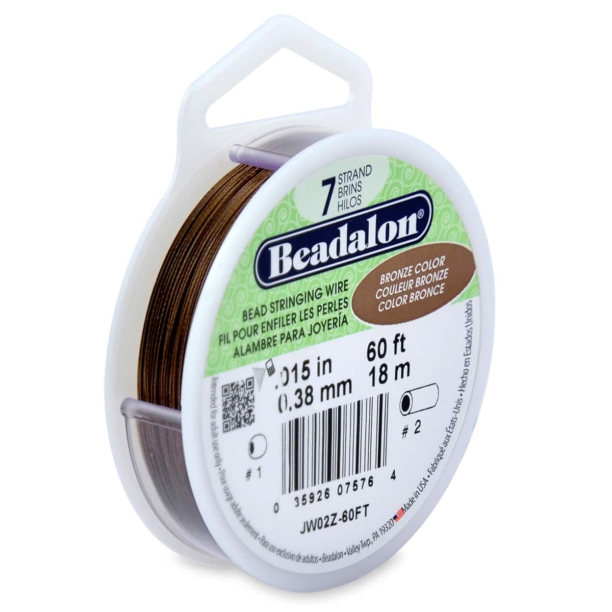 6 Pack: Beadalon® 0.015" Bronze 7 Strand Bead Stringing Wire, 60ft.