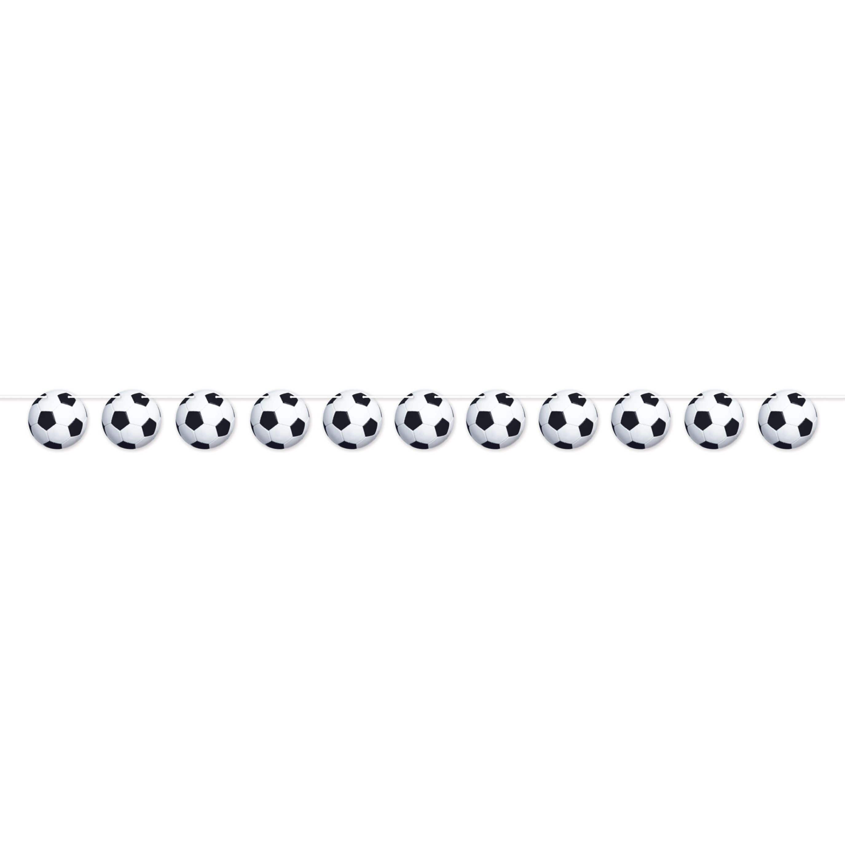 Beistle 56408 5.5 x 6 ft. 3 in. Soccer Ball Streamer - Pack of 12