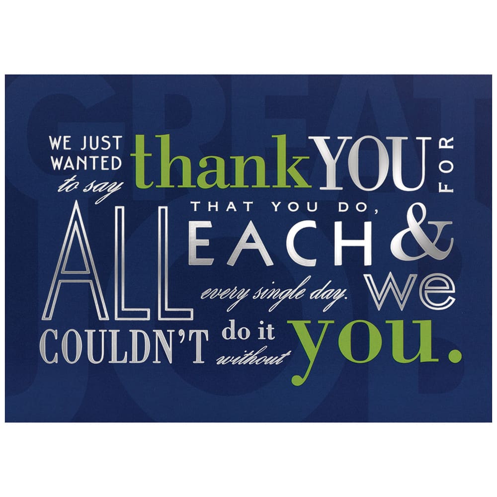 JAM Paper 5.625" x 7.875" Inspirational Thank You Cards & Envelopes, 25ct.