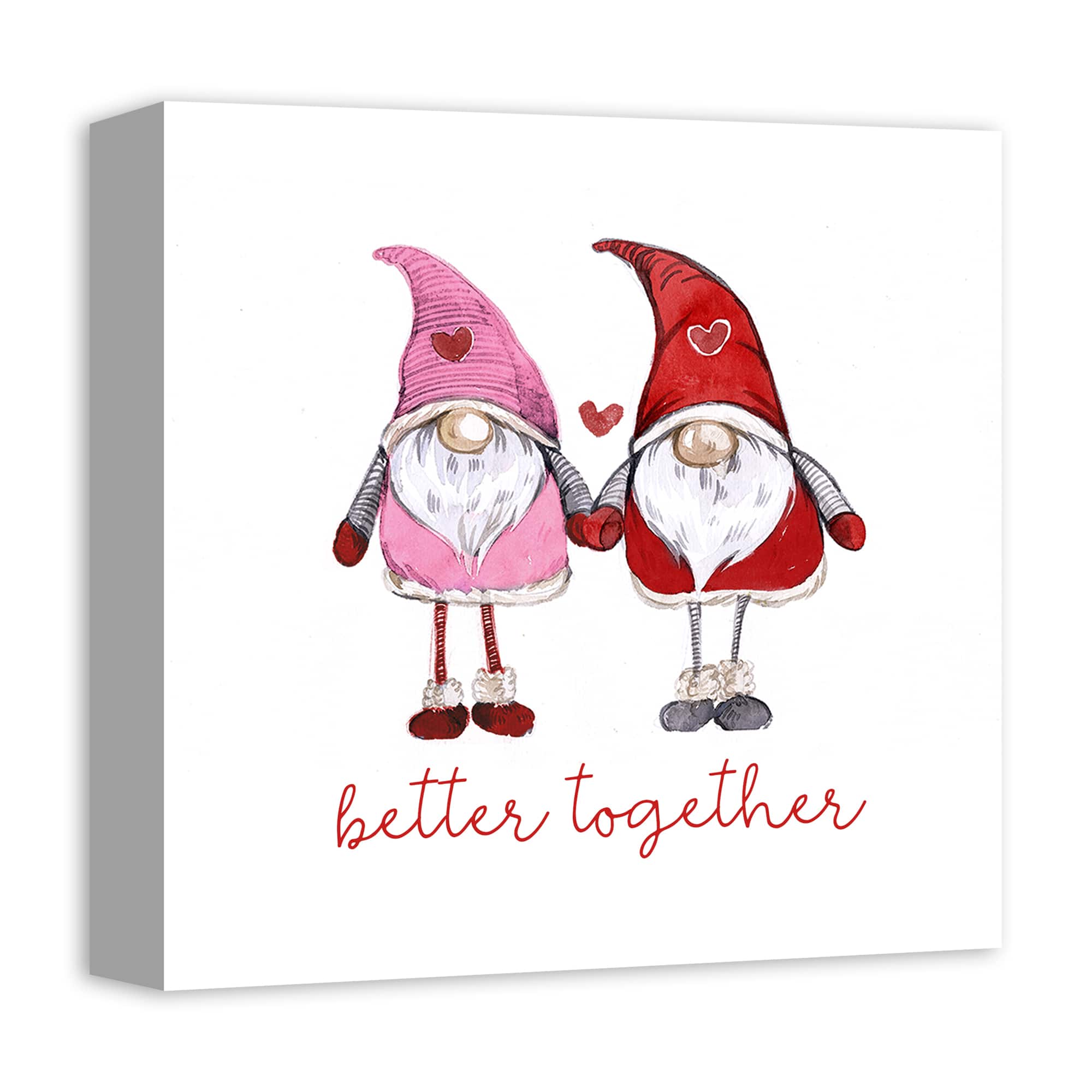 Love Gnomes Better Together 12" x 12" Canvas Wall Art