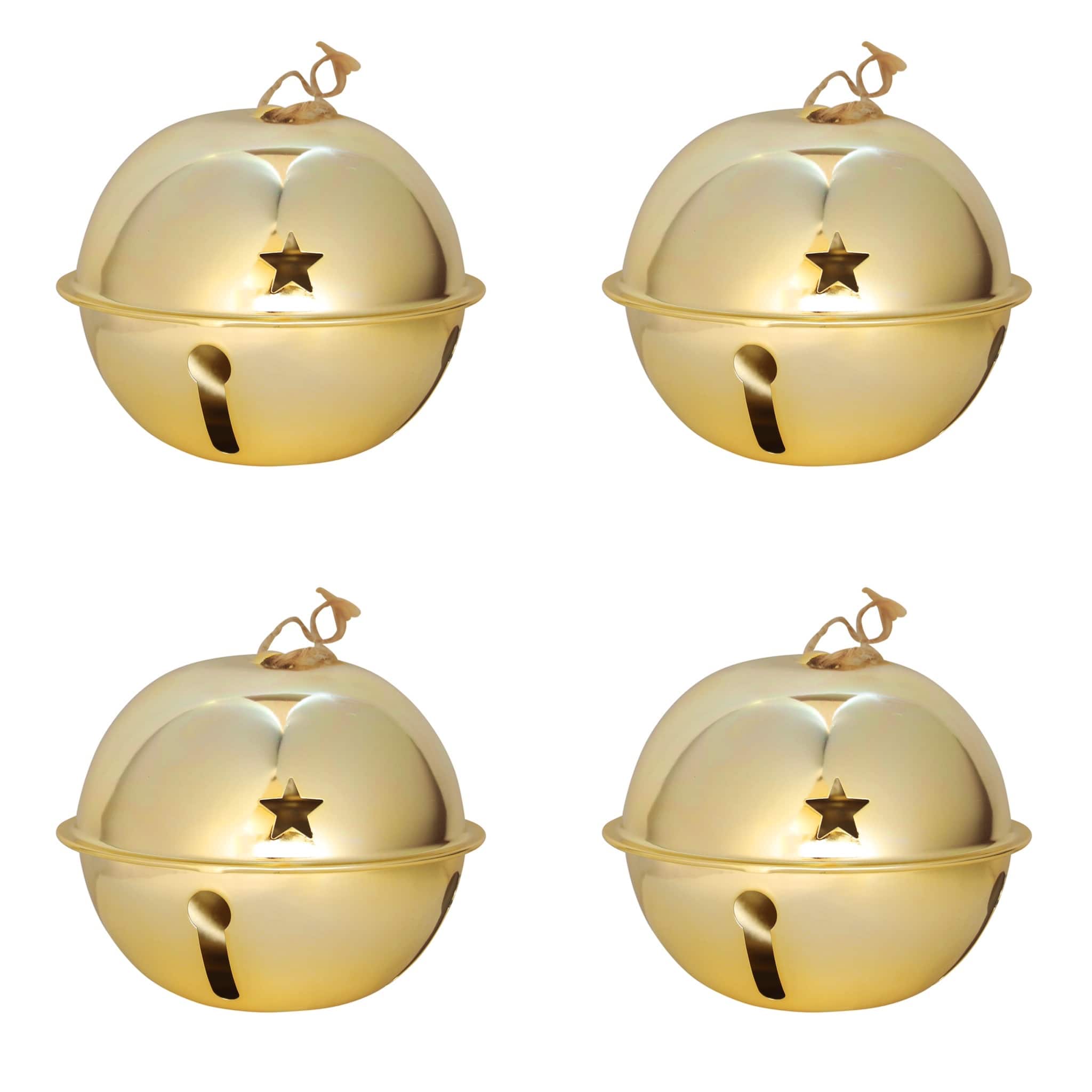 Haute Decor 4ct. 4.7" Nesting Jingle Bell Ornaments