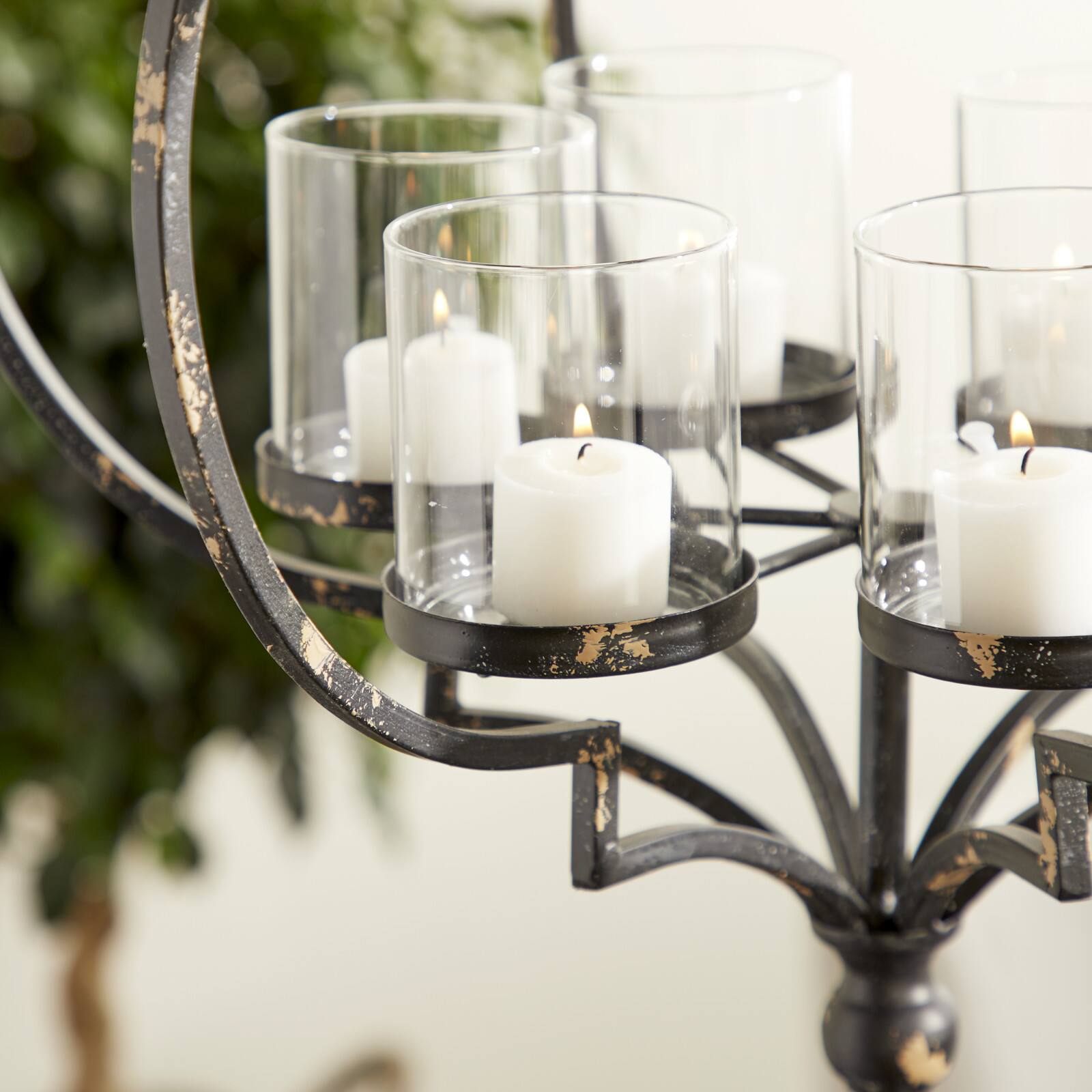 19'' Iron Farmhouse Hanging Candle Holder