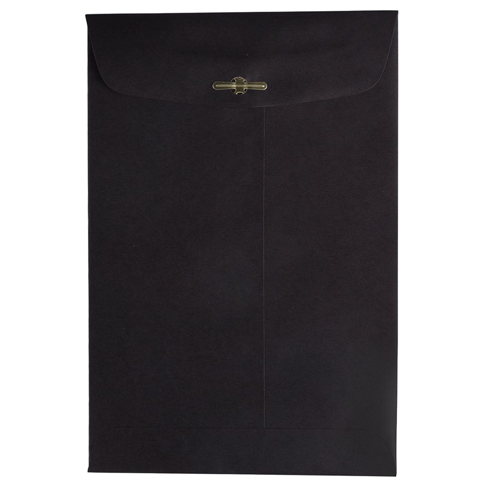 JAM Paper 6" x 9" Black Open End Catalog Clasp Envelopes, 100ct.