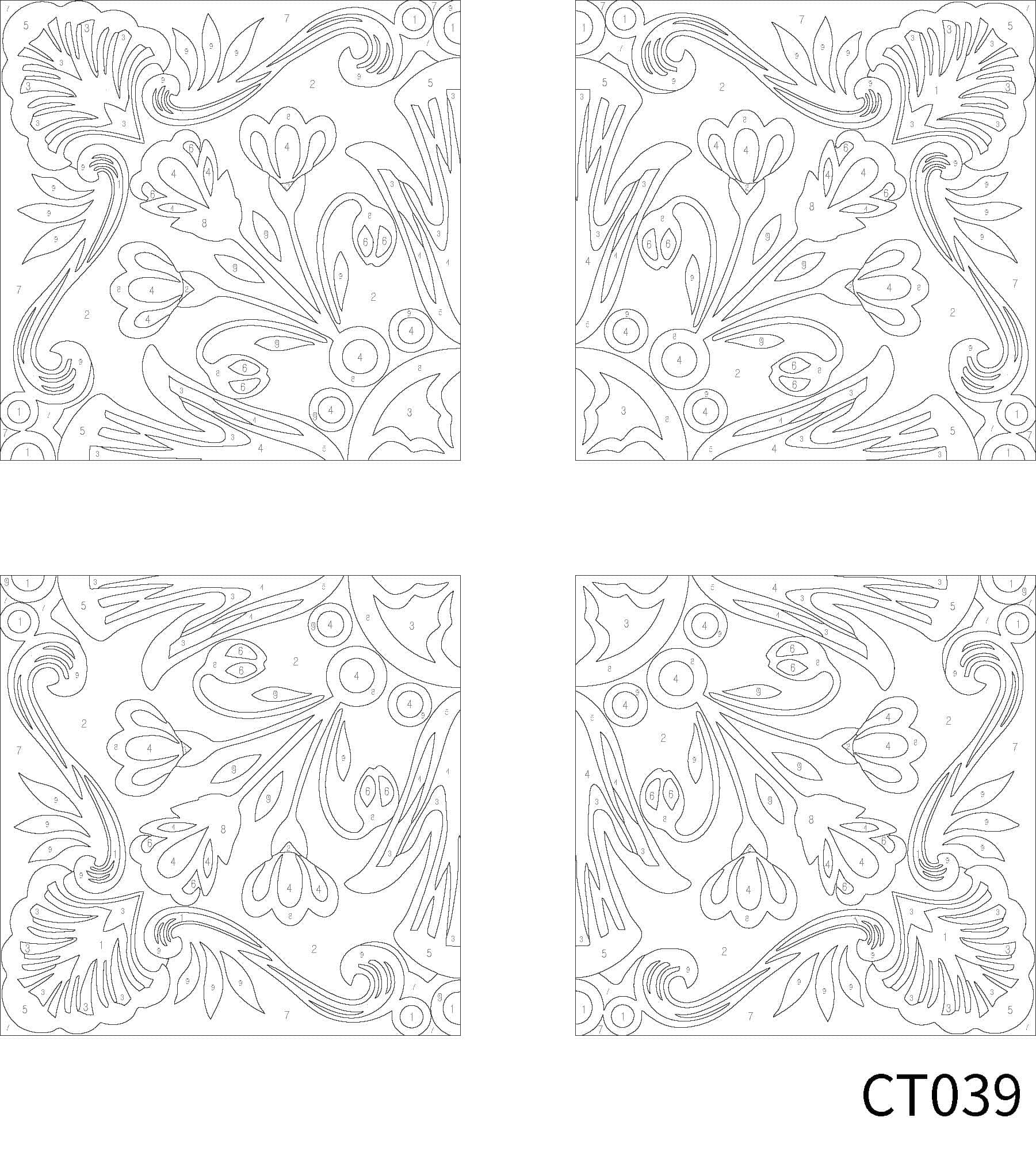 Coastal Tile Paint-by-Number Gallery Mini Kit by Artist's Loft®