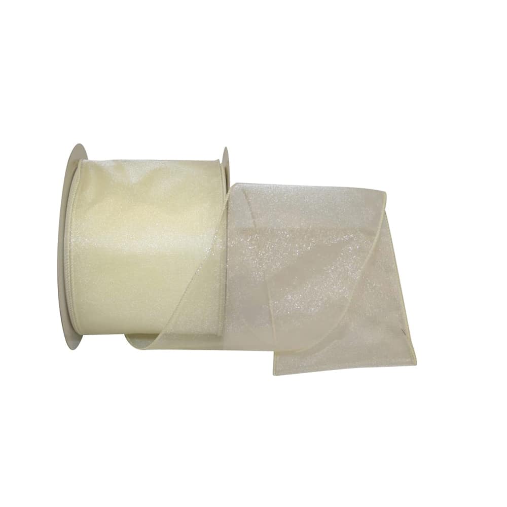 JAM Paper 4" x 30yd. Sheer Wired Ribbon