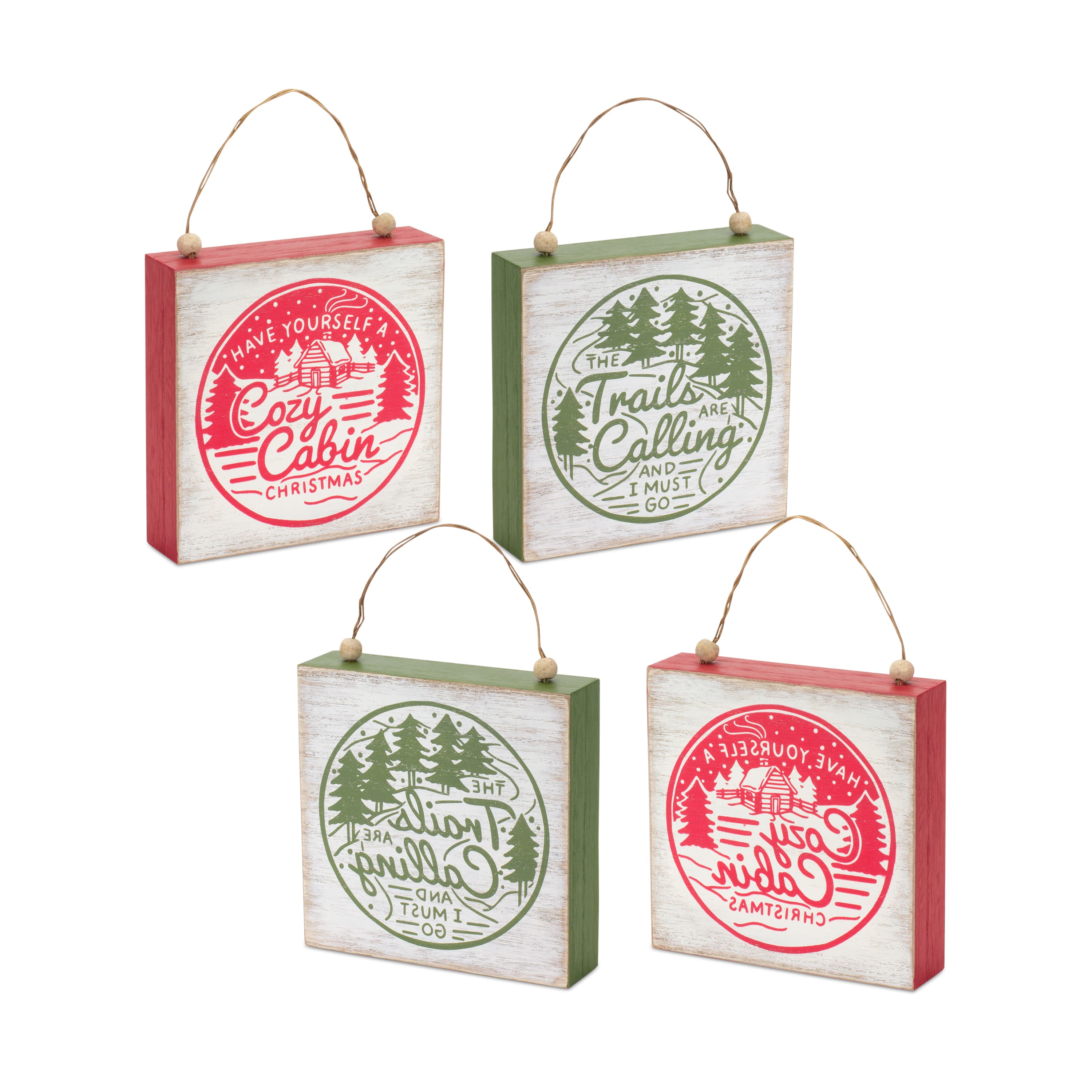 6" Cabin and Trails Signs Set