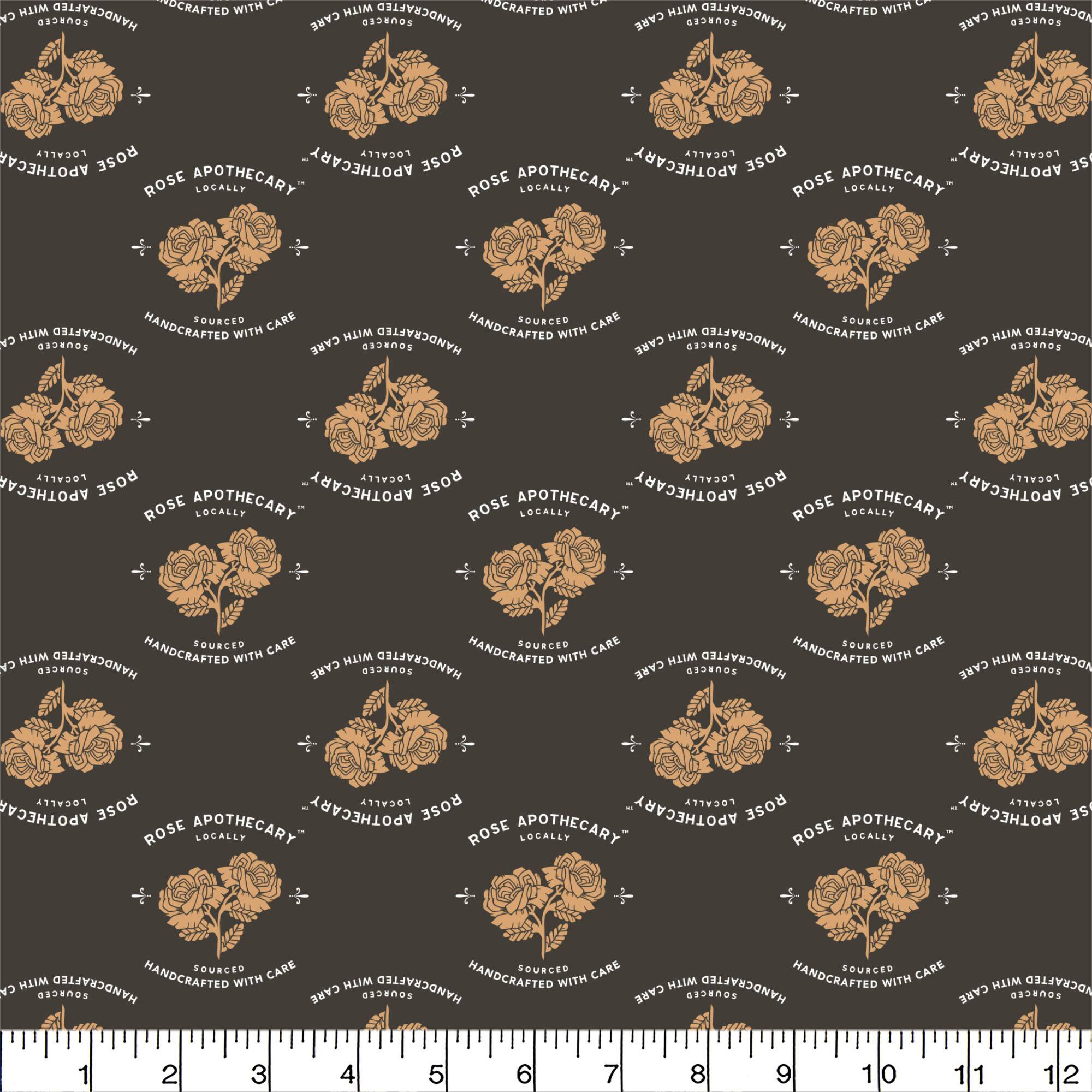 Schitt's Creek® Charcoal Rose Apothecary™ Cotton Fabric