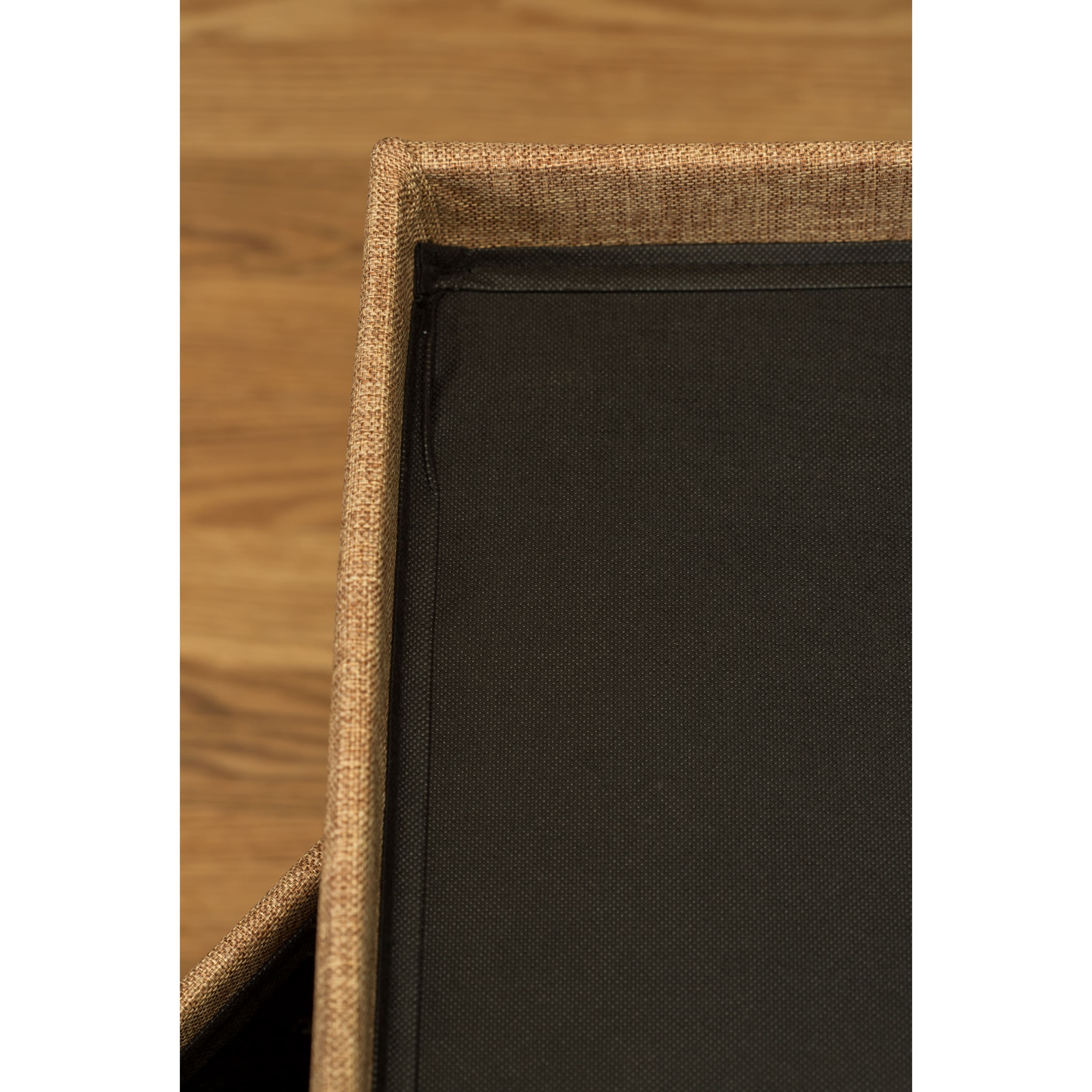 Simplify 30" Faux Linen Double Folding Storage Ottoman