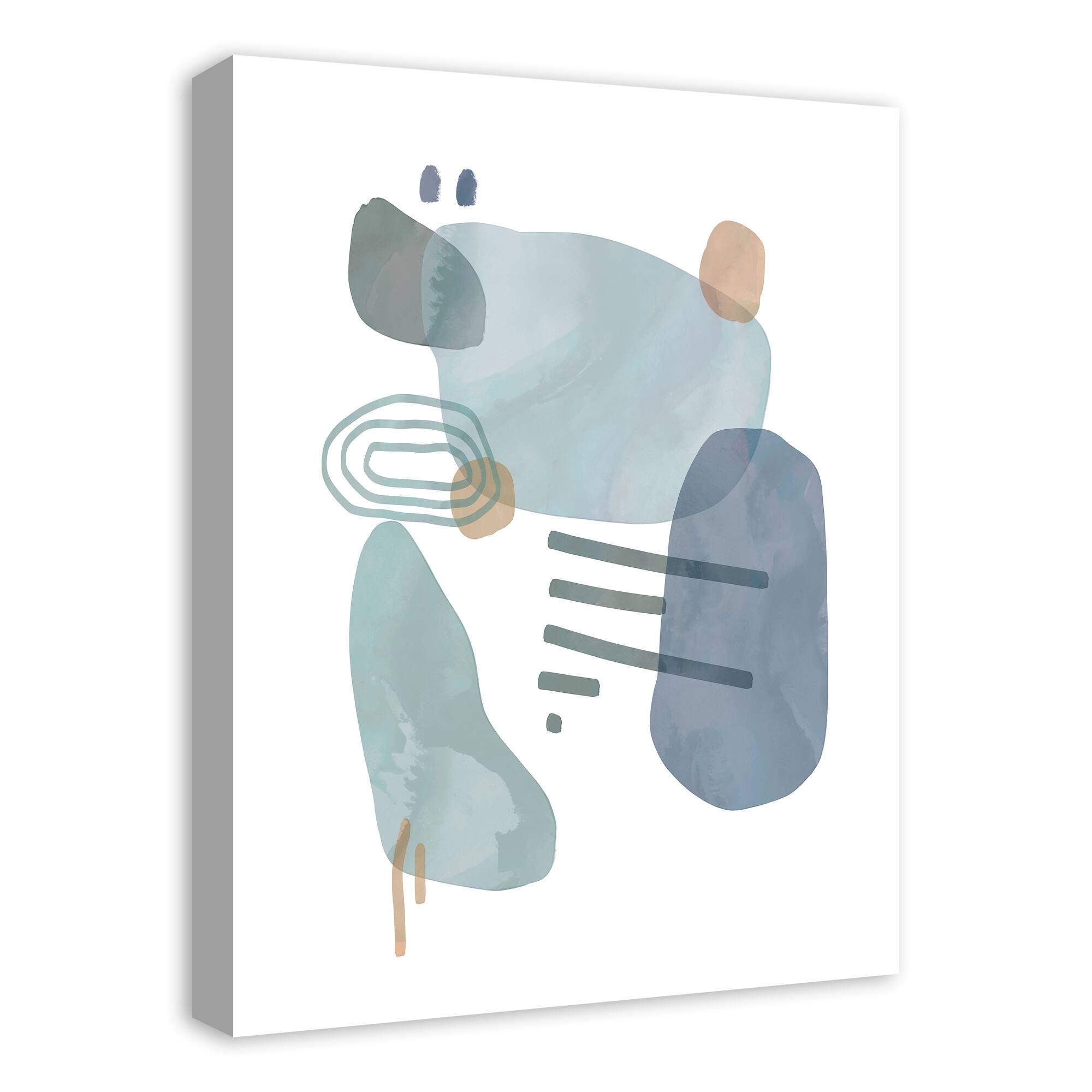 Abstract Cool Shapes 18" x 24" Canvas Wall Art