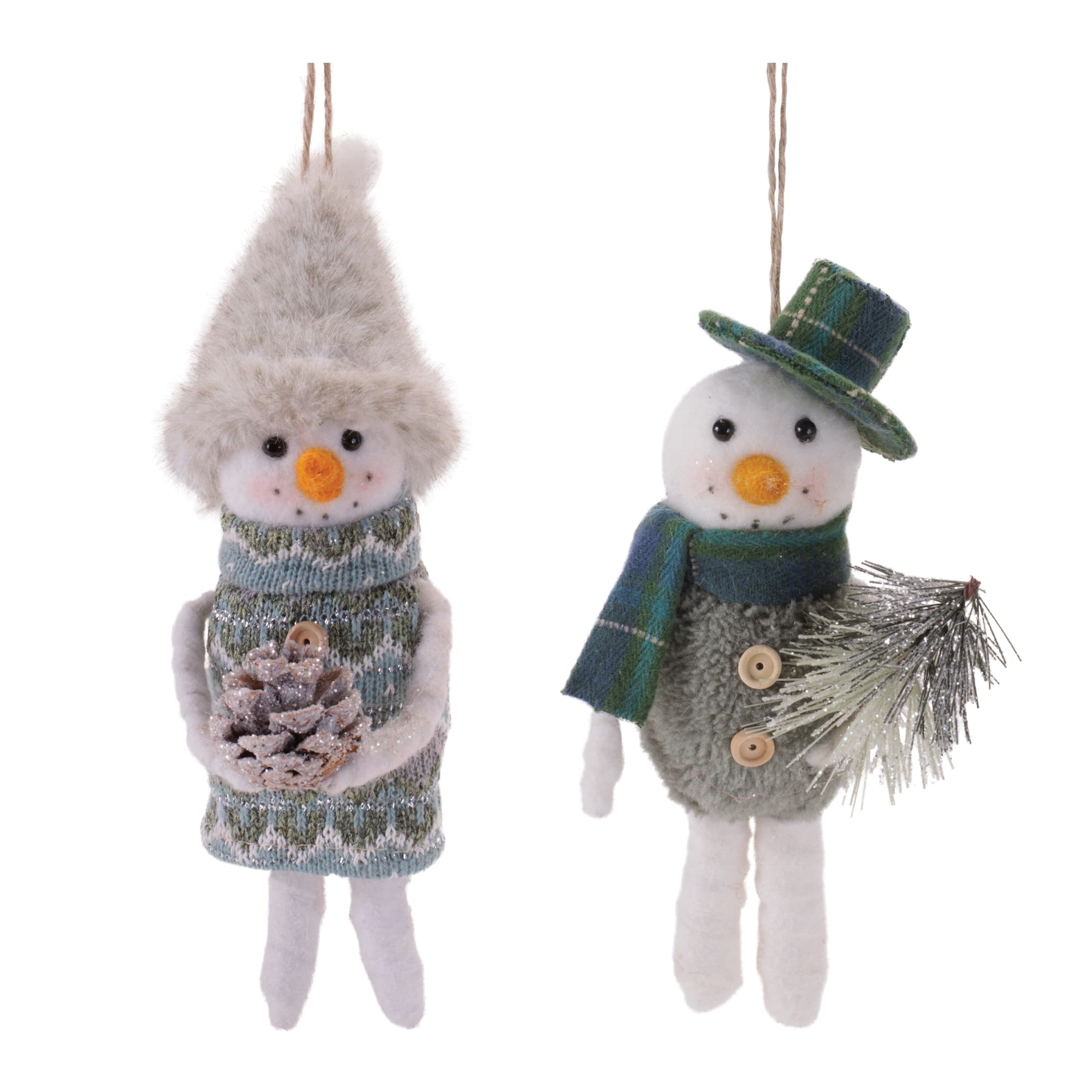 Melrose Cheerful Snowman Ornaments Set