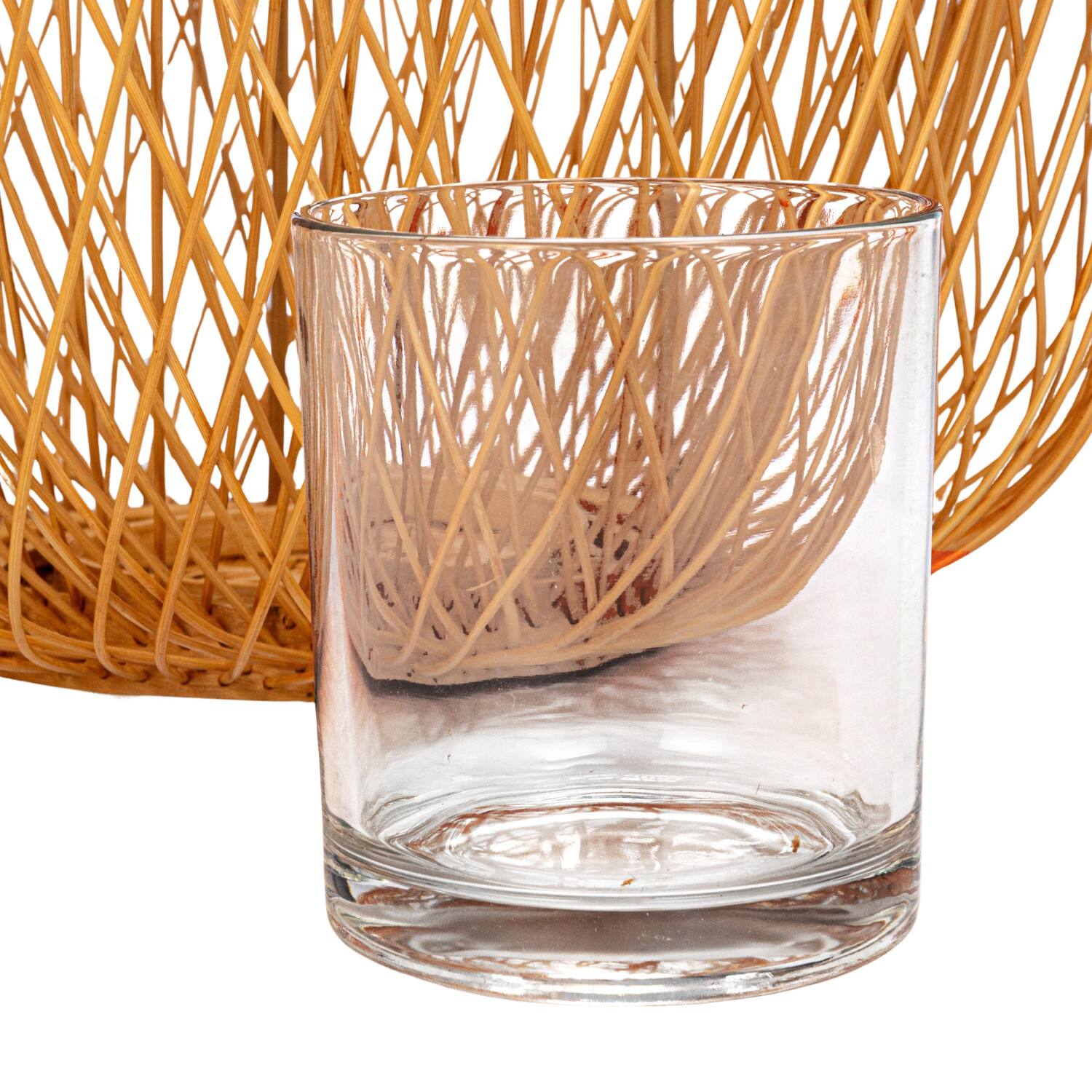 Hello Honey® 20" Decorative Bamboo Hand-Woven Lantern Candle Holder