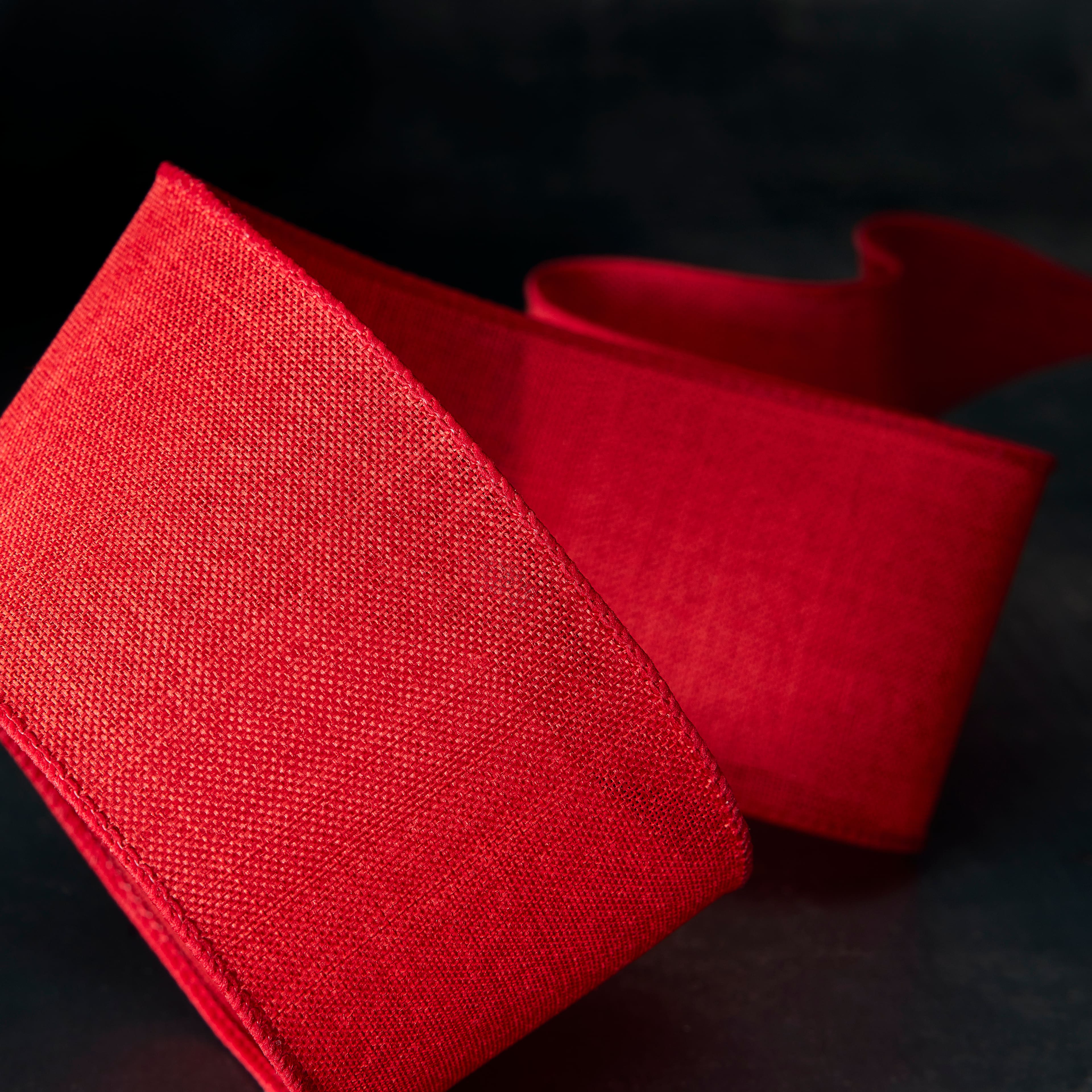 12 Pack: 2.5" x 25ft. Faux Linen Wired Ribbon by Celebrate It®