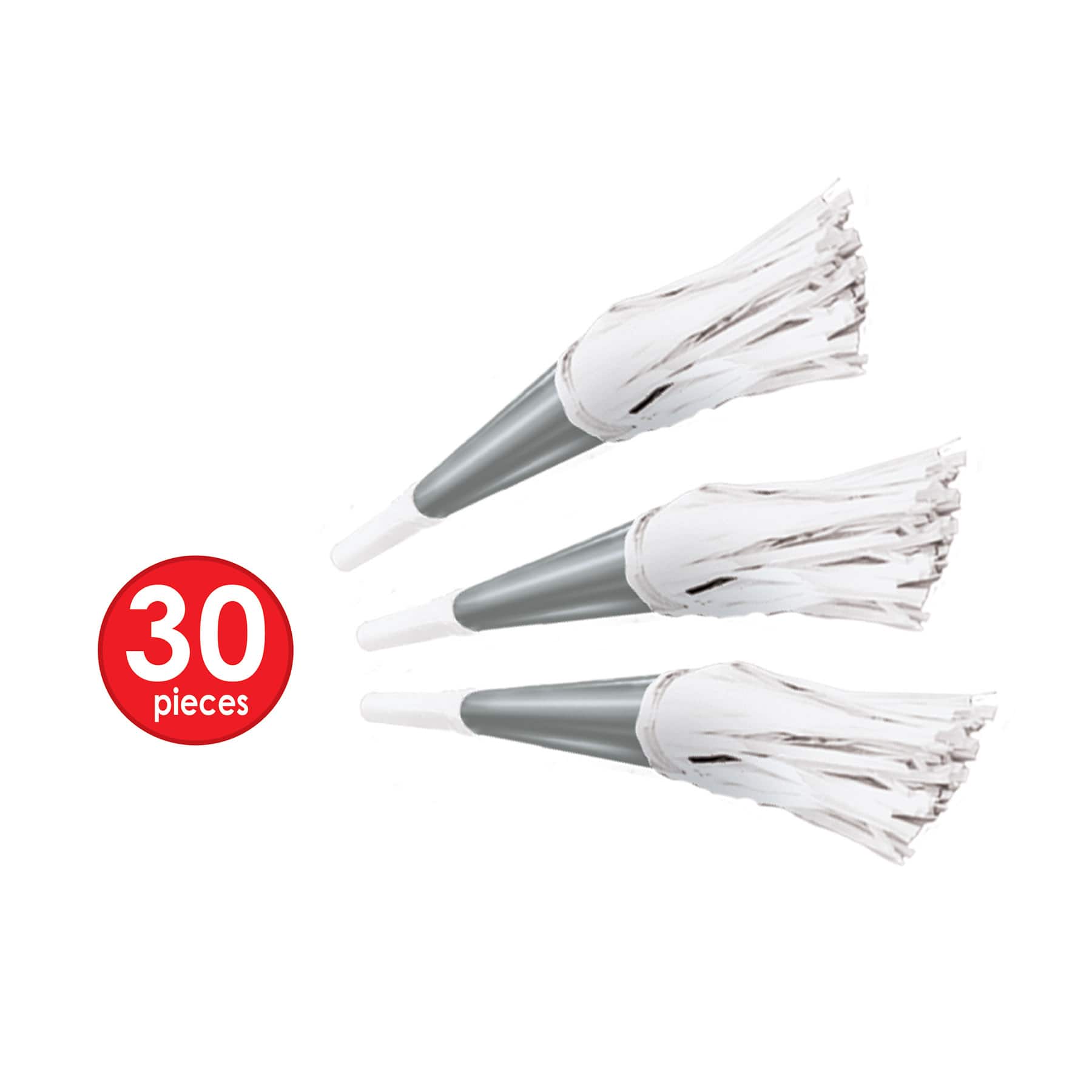 Beistle Silver & White New Year Platinum Party Favor Kit for 50