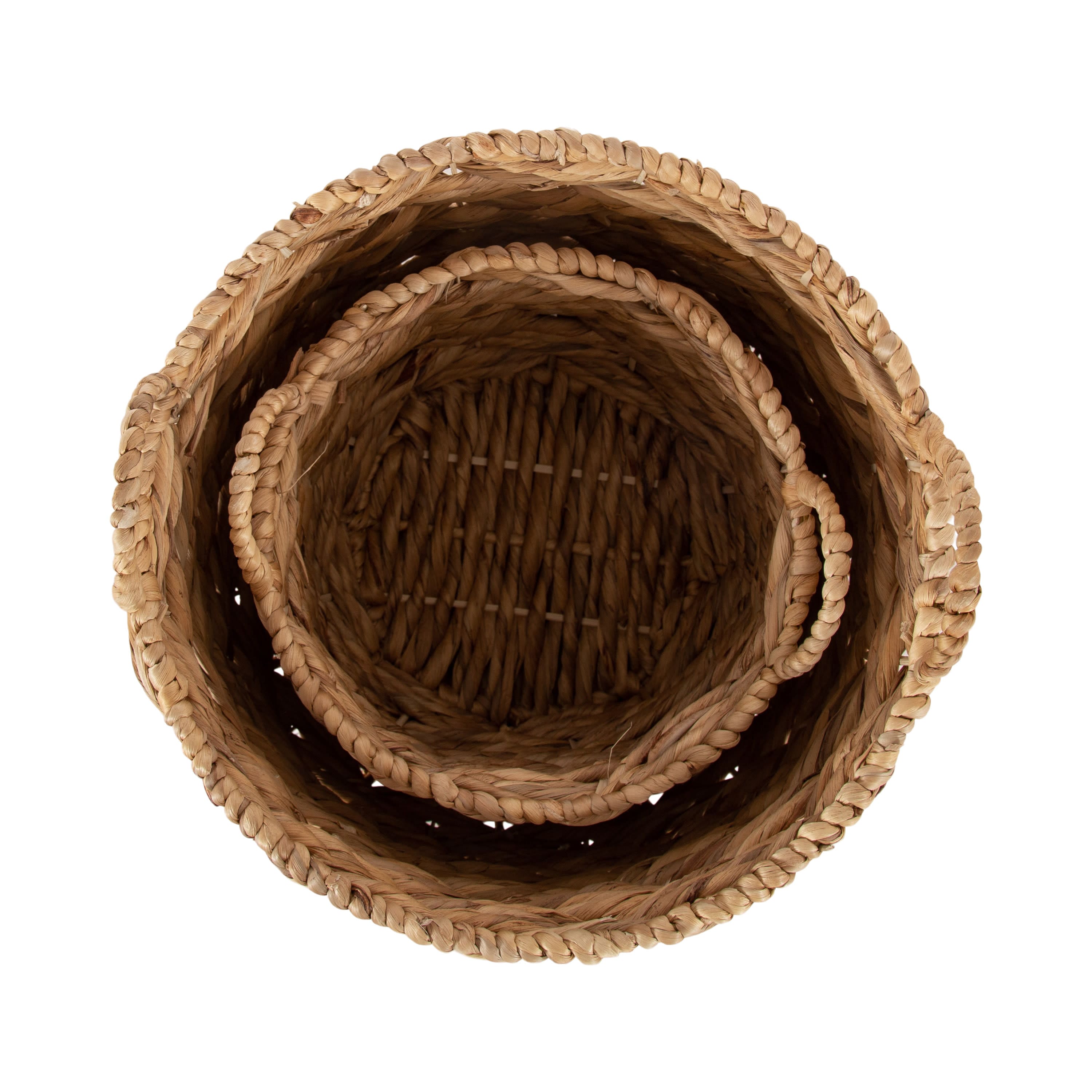 Kate and Laurel Livia Round Woven Basket Set