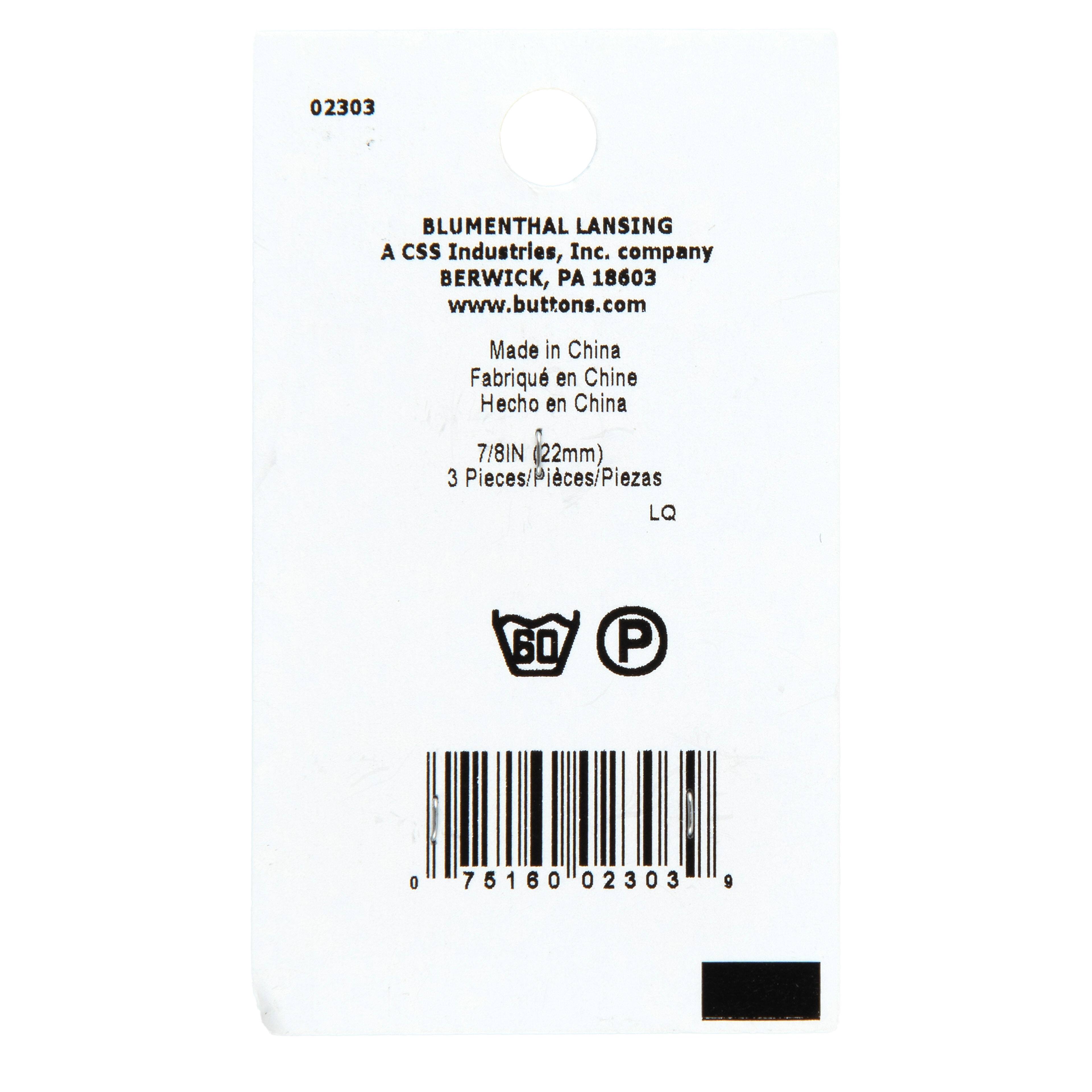 LaMode 7/8" Gray 4-Hole Buttons, 3ct.