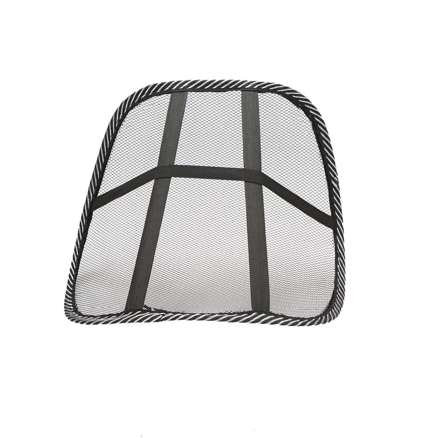 Mind Reader Black Mesh Lumbar Support Adjustable Cushion Set