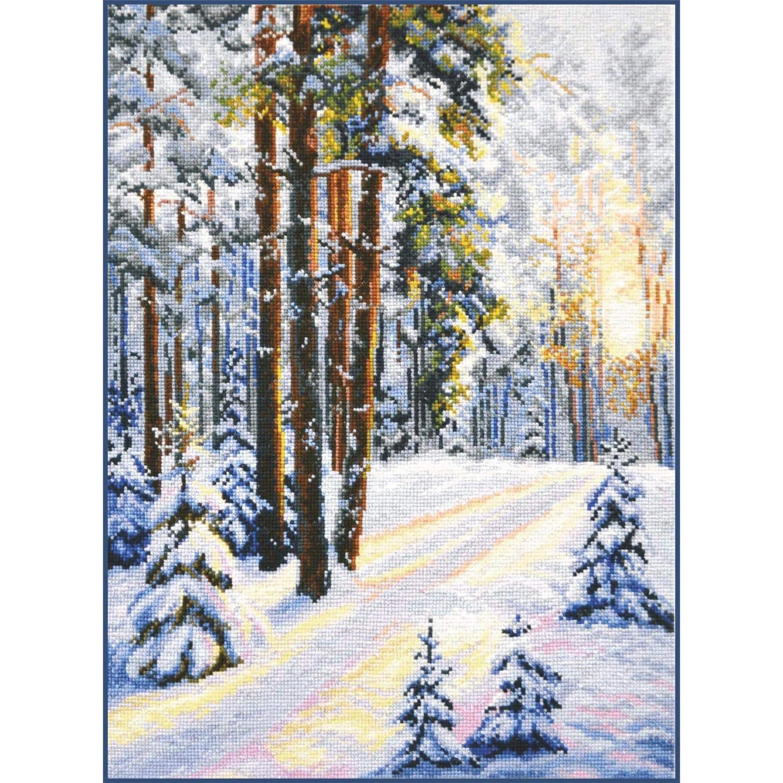 Oven A Winter Road Cross Stitch Kit