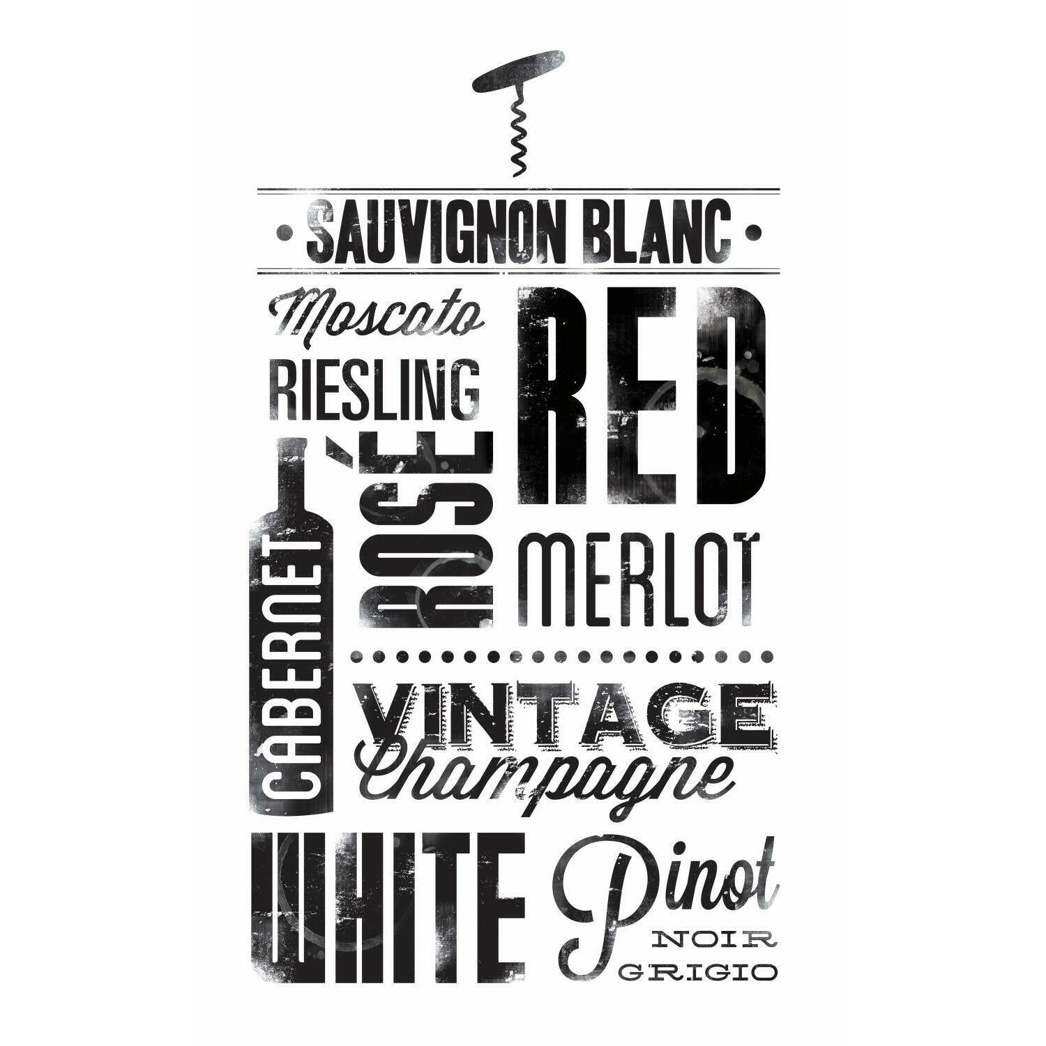 RoomMates Wine Lovers Peel & Stick Wall Decals