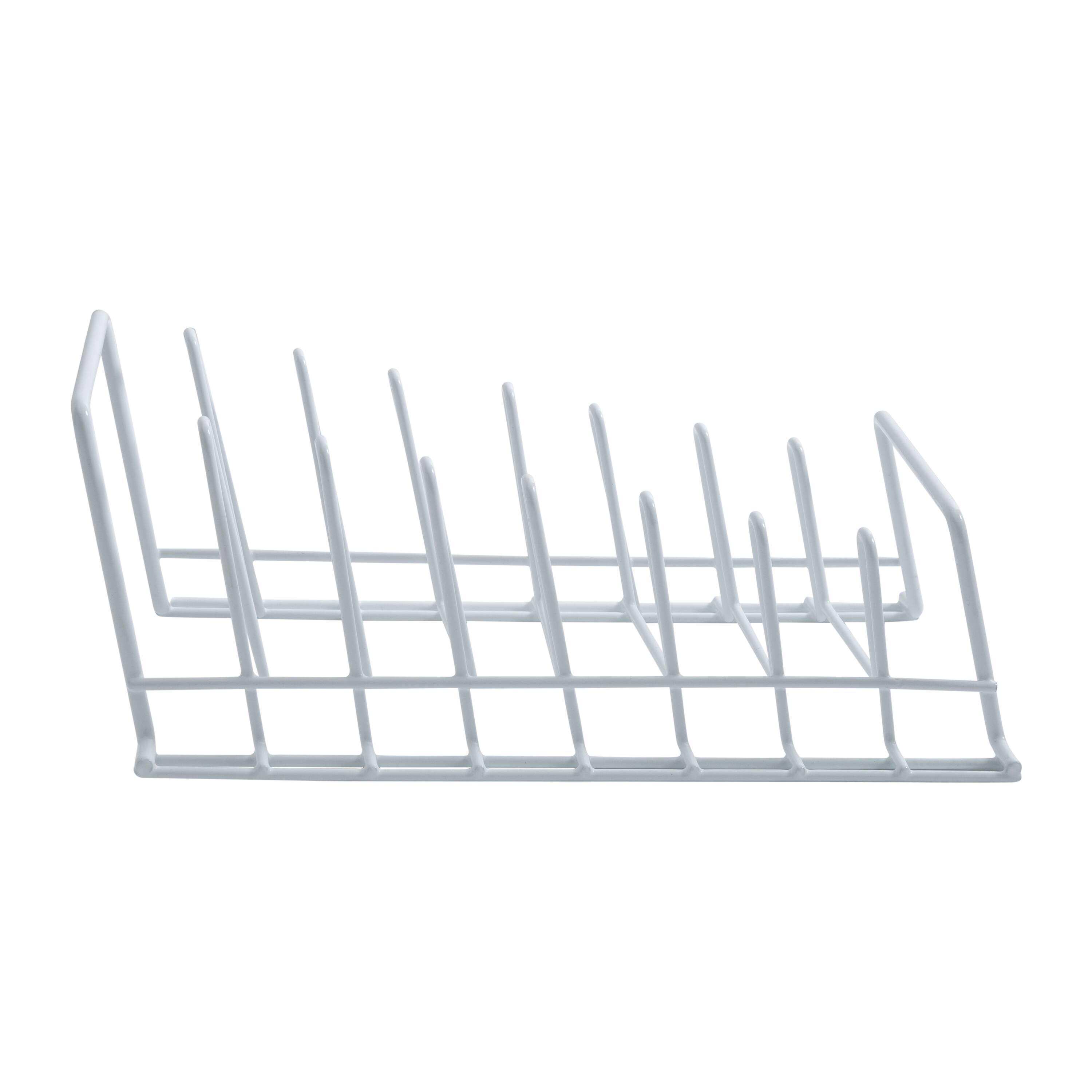 Organize It All White Deluxe Lid & Plates Organizer