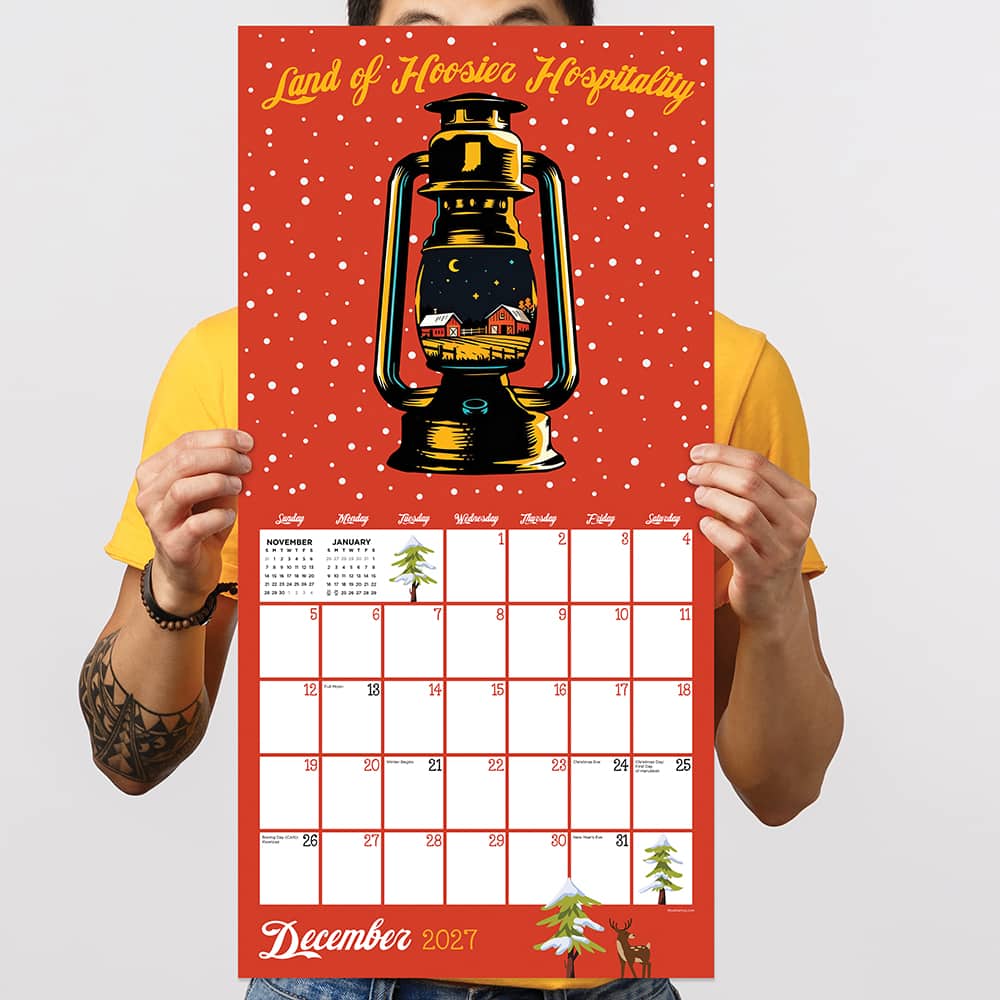 2027 Home: Indiana Wall Calendar