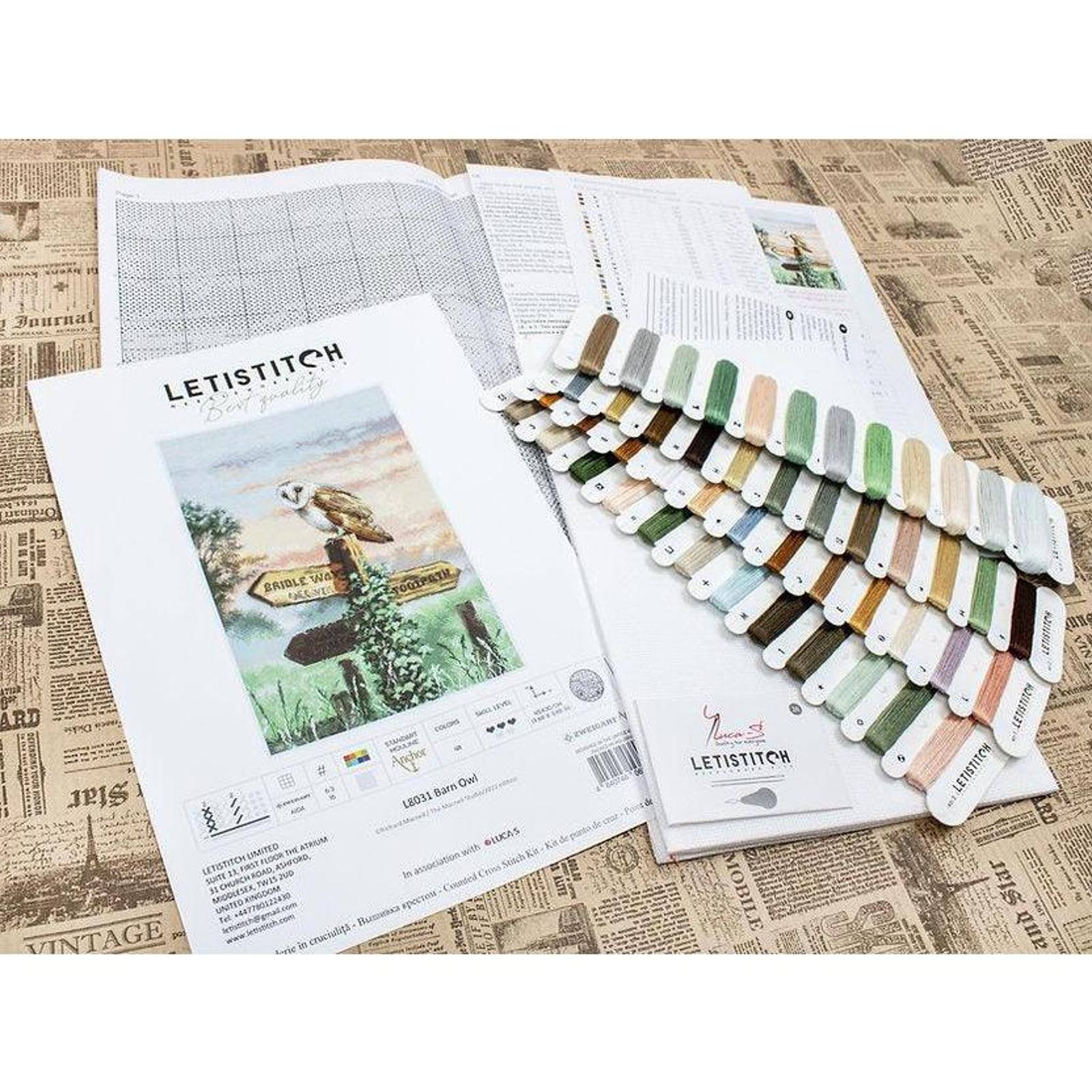 Letistitch Barn Owl Counted Cross Stitch Kit