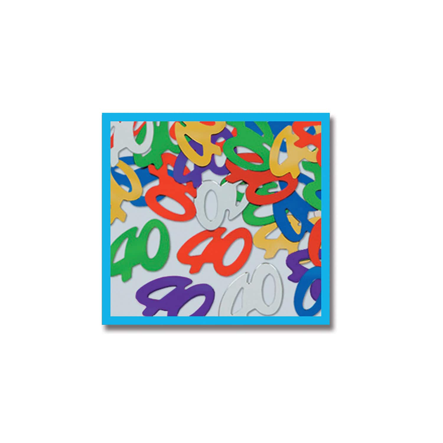 Beistle 1/2oz. Multicolor Fanci-Fetti "40" Silhouettes, 3ct.