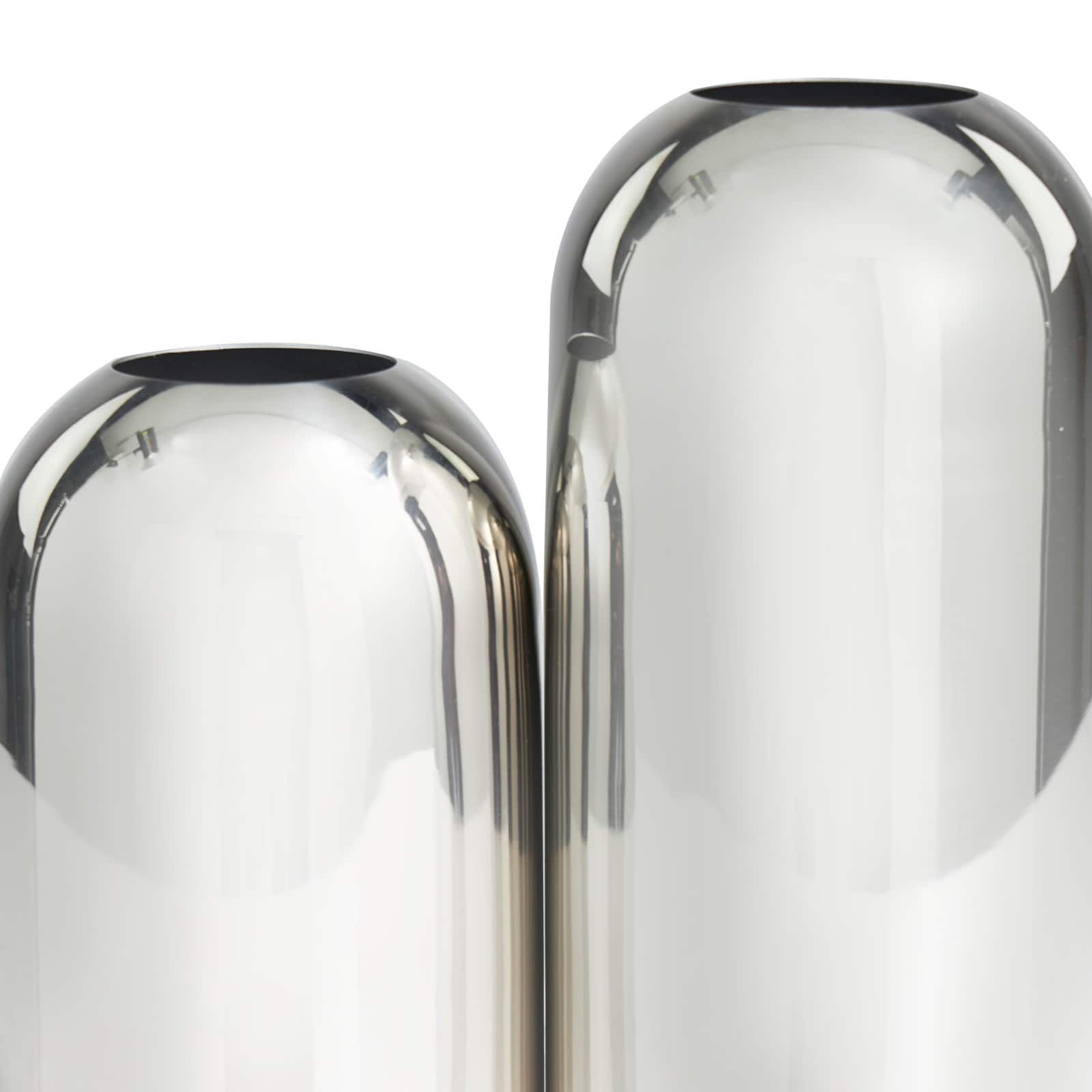 Silver Stainless Steel Vase with a Sleek Mirror Finish Set