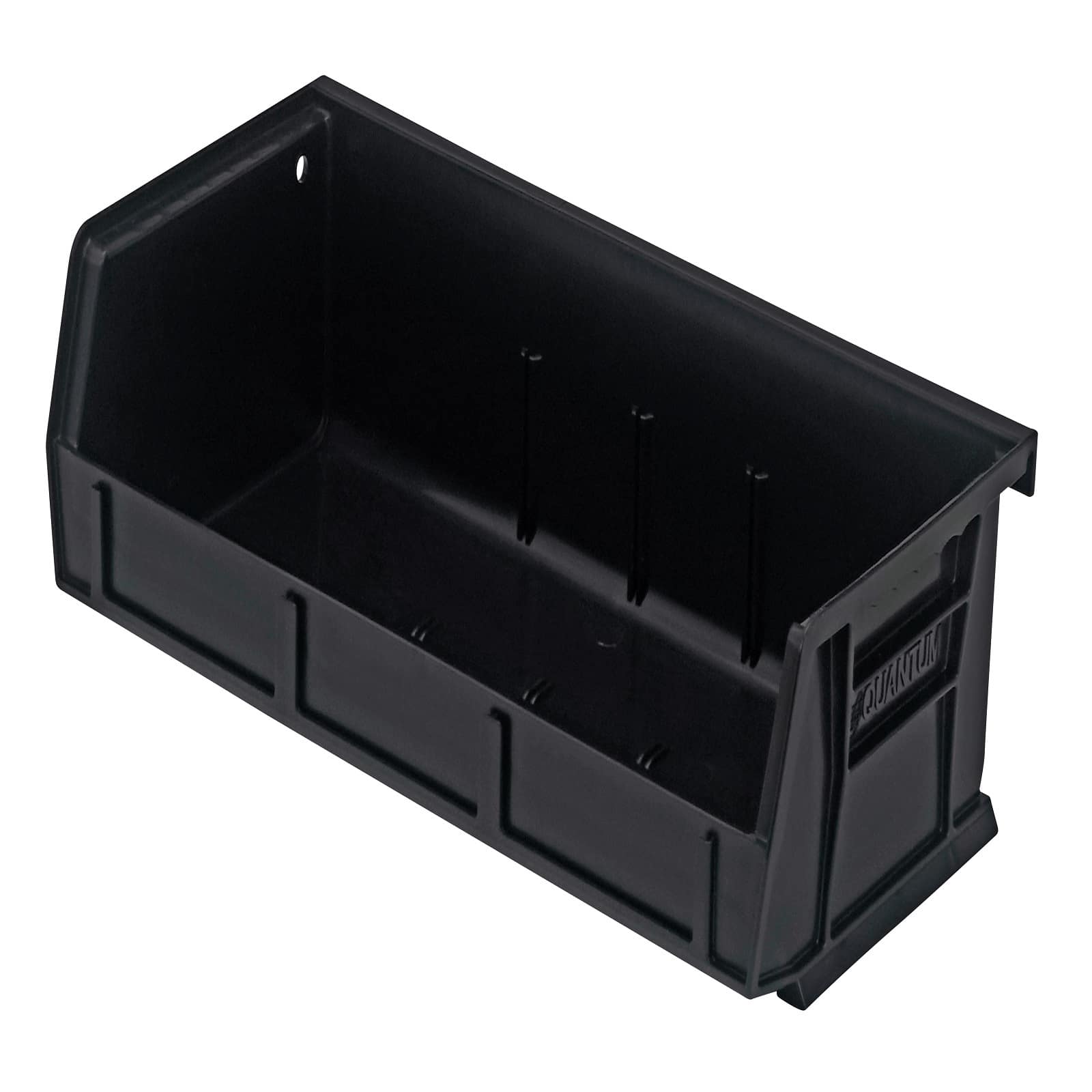 Quantum Storage Systems® Black 5.375" x 11" x 3" ULTRA Stack & Hang Bin