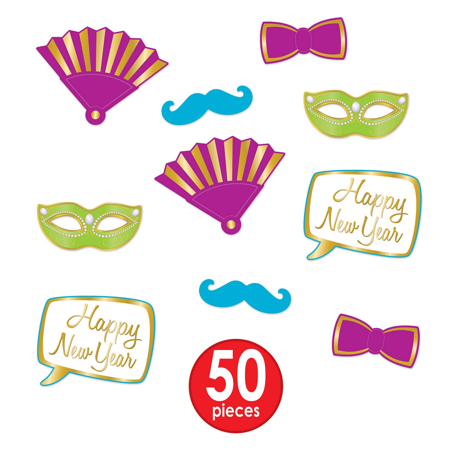 Beistle Simply Paper New Year's Eve Party Accessory Kit