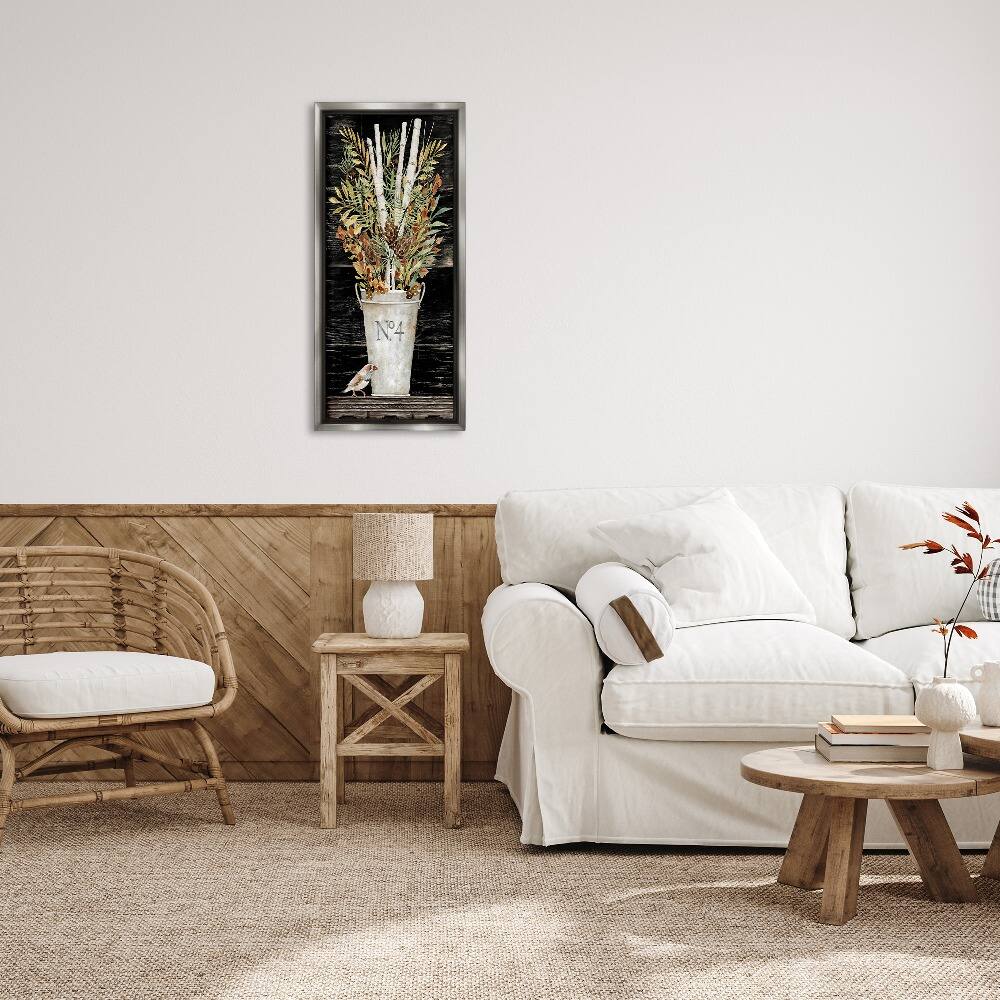 Stupell Industries Rustic Forest Greenery Bouquet Floating Frame Canvas Wall Art