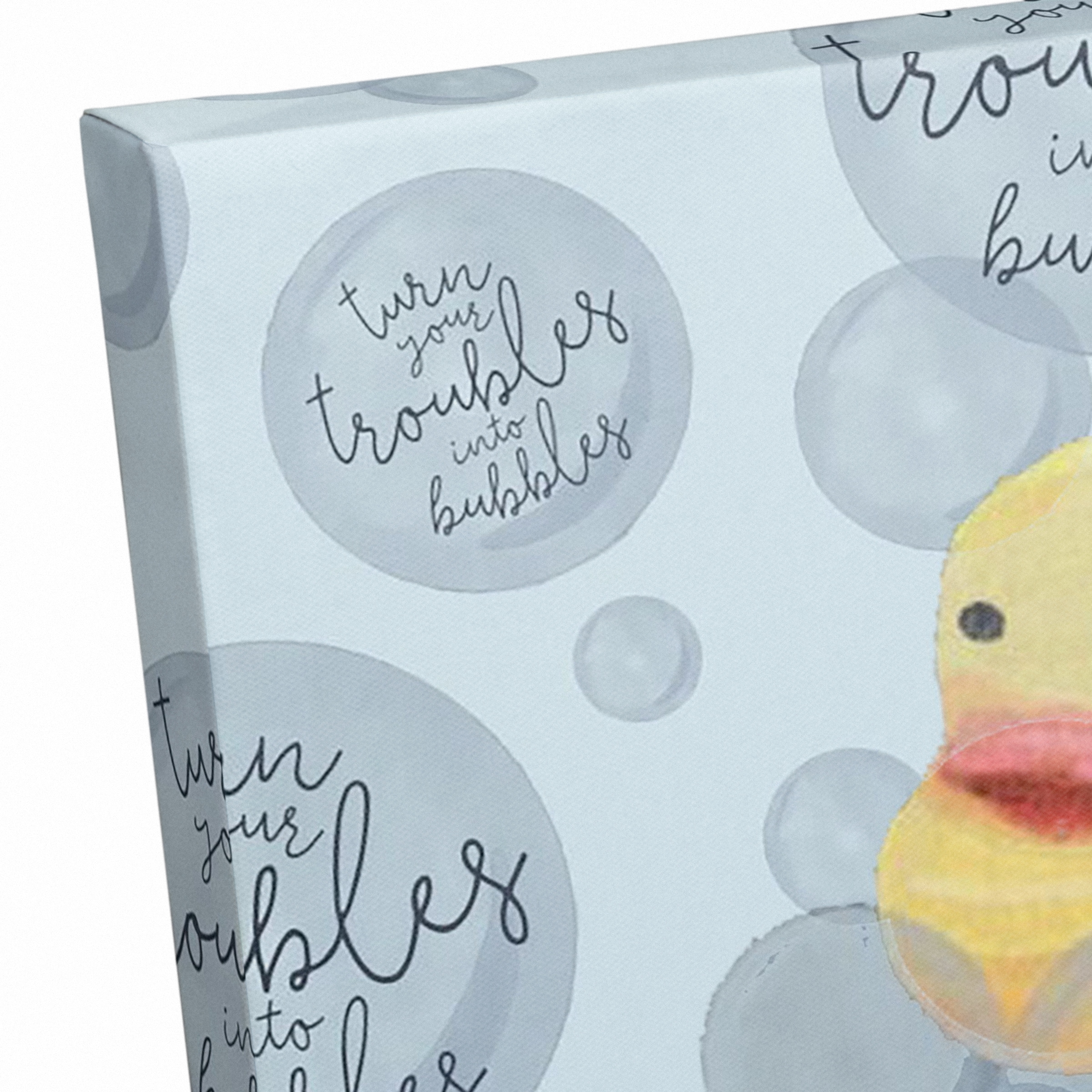 Turn Your Troubles Into Bubbles With Ducky Canvas Wall Art