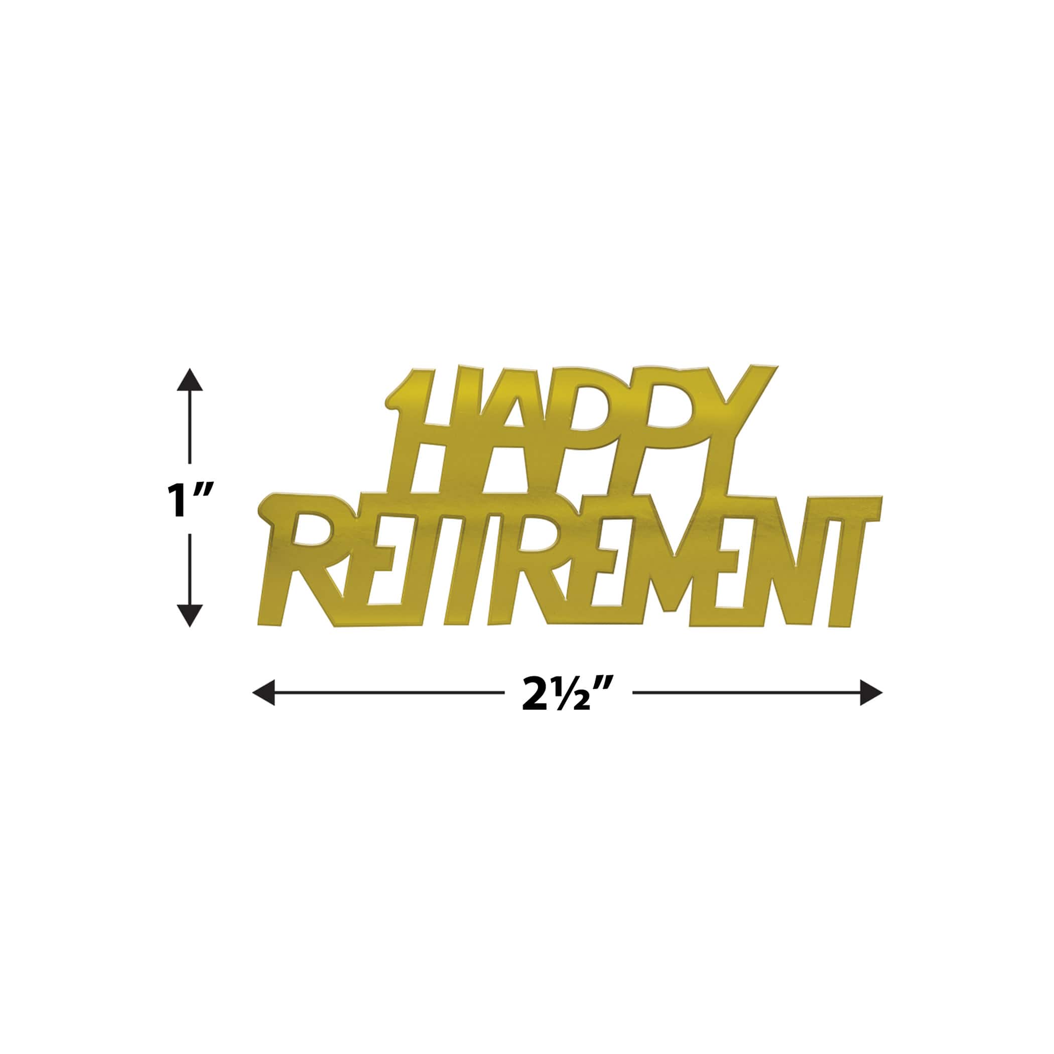 Beistle Black, Gold & Silver Happy Retirement Fanci-Fetti, 3ct.