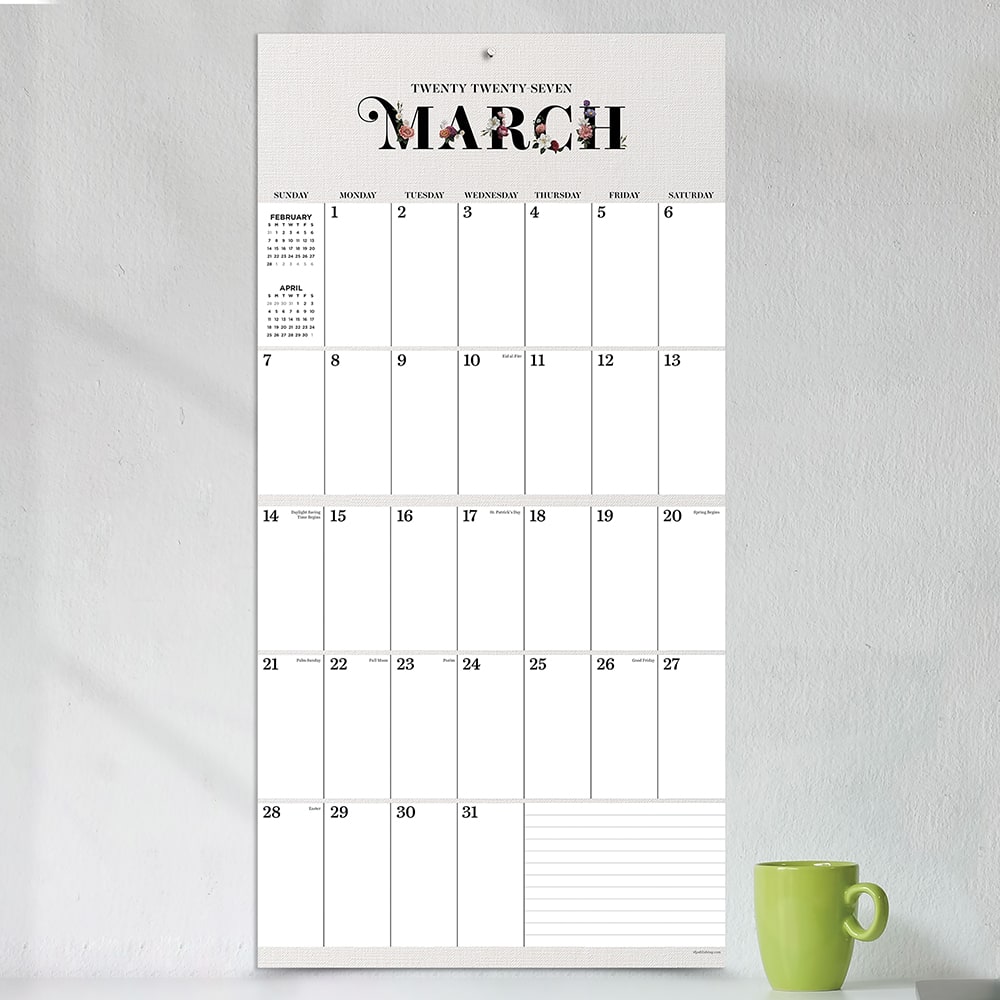 2027 Big Grid-Floral Wall Calendar