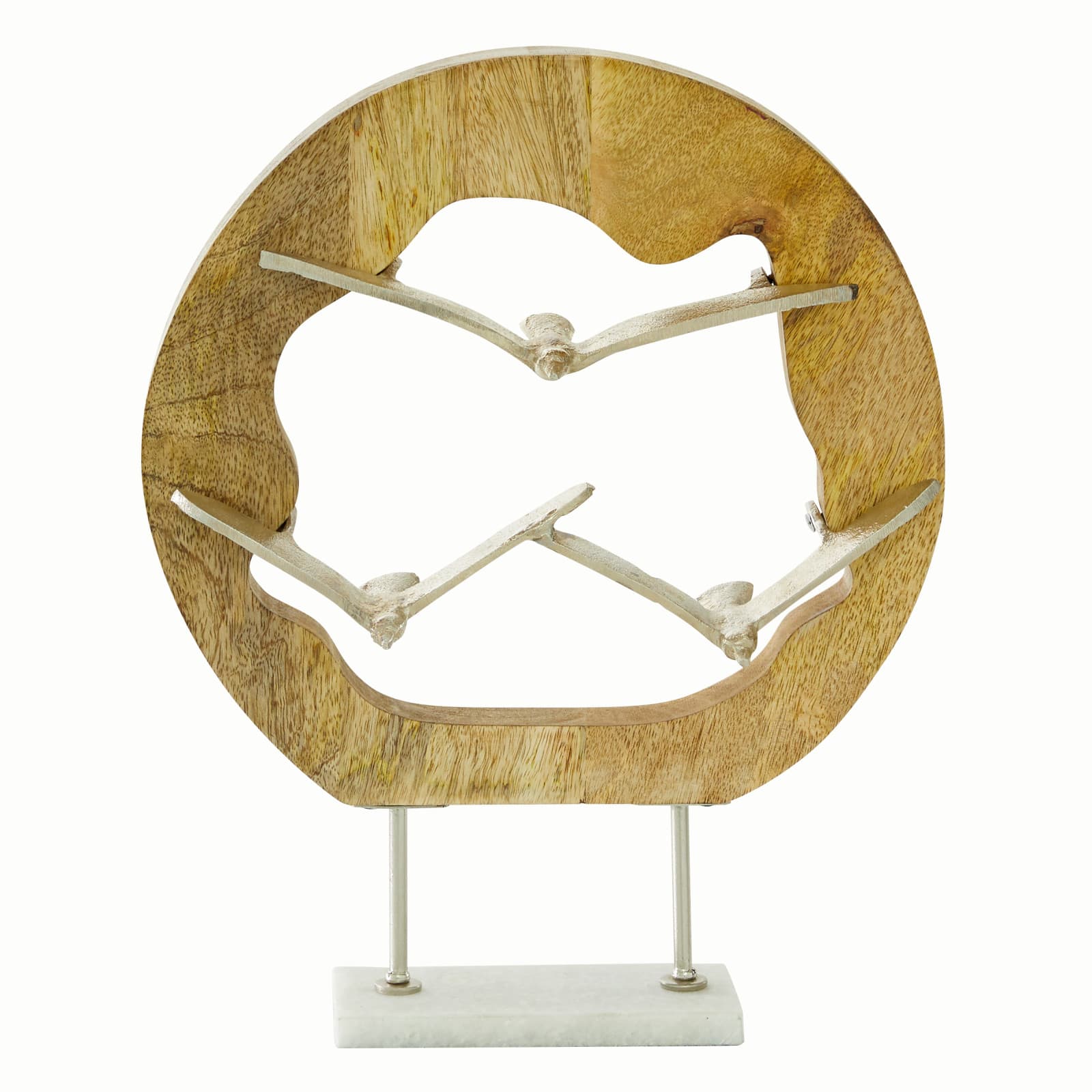 Brown Aluminum Sculpture, Abstract 15" x 12" x 3"