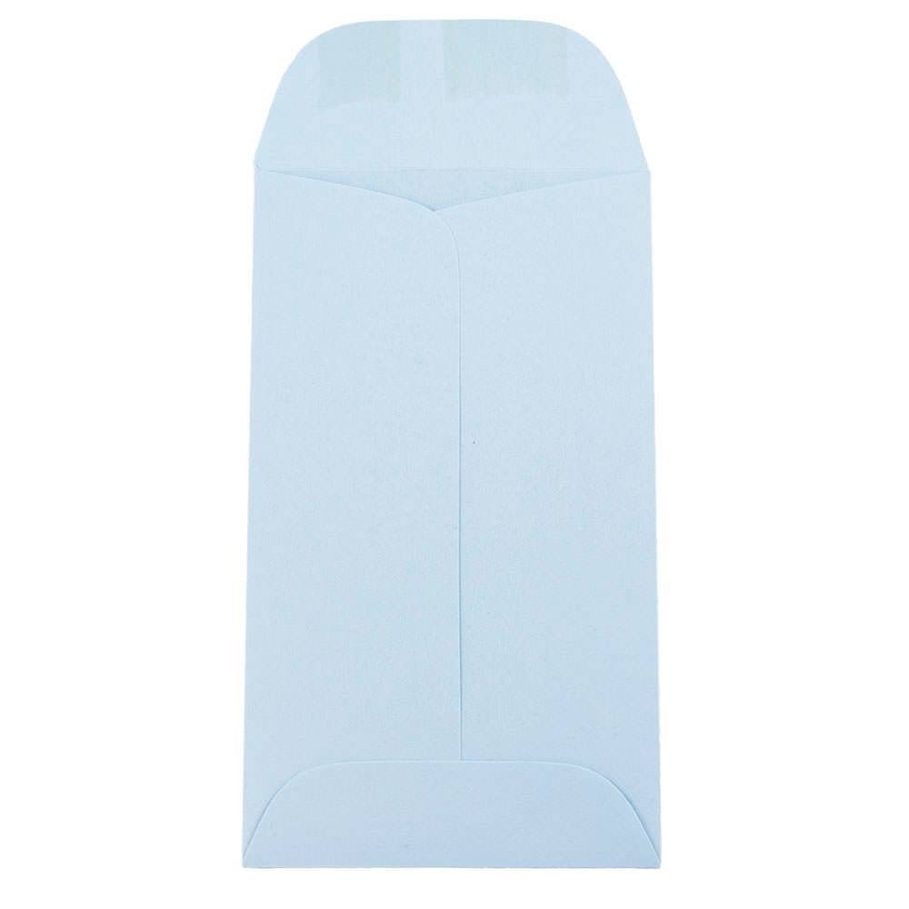 JAM Paper 2.5" x 4.25" Pastel Baby Blue Coin Business Envelopes, 50ct.