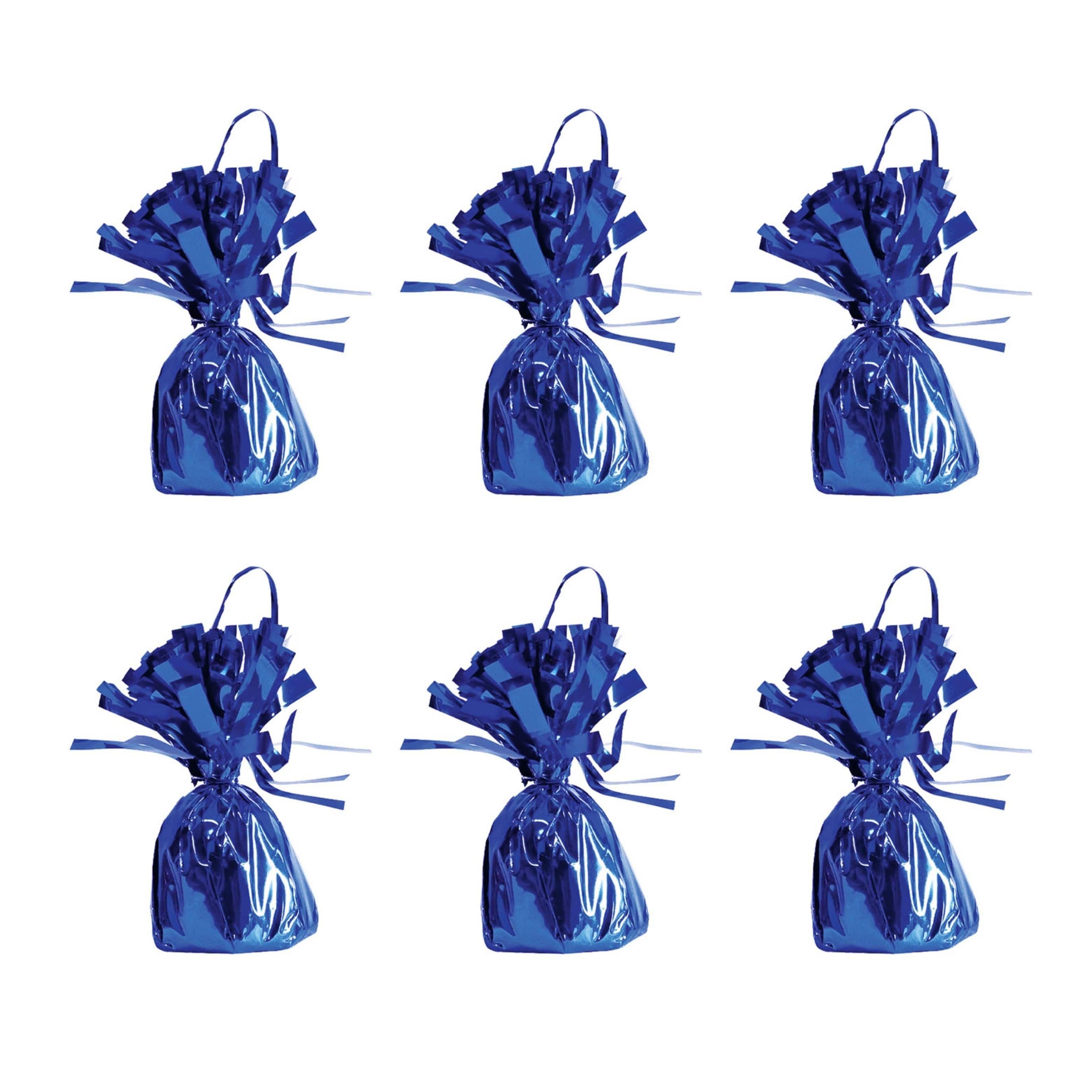 Beistle 6oz. Blue Metallic Wrapped Balloon Weights, 6ct.