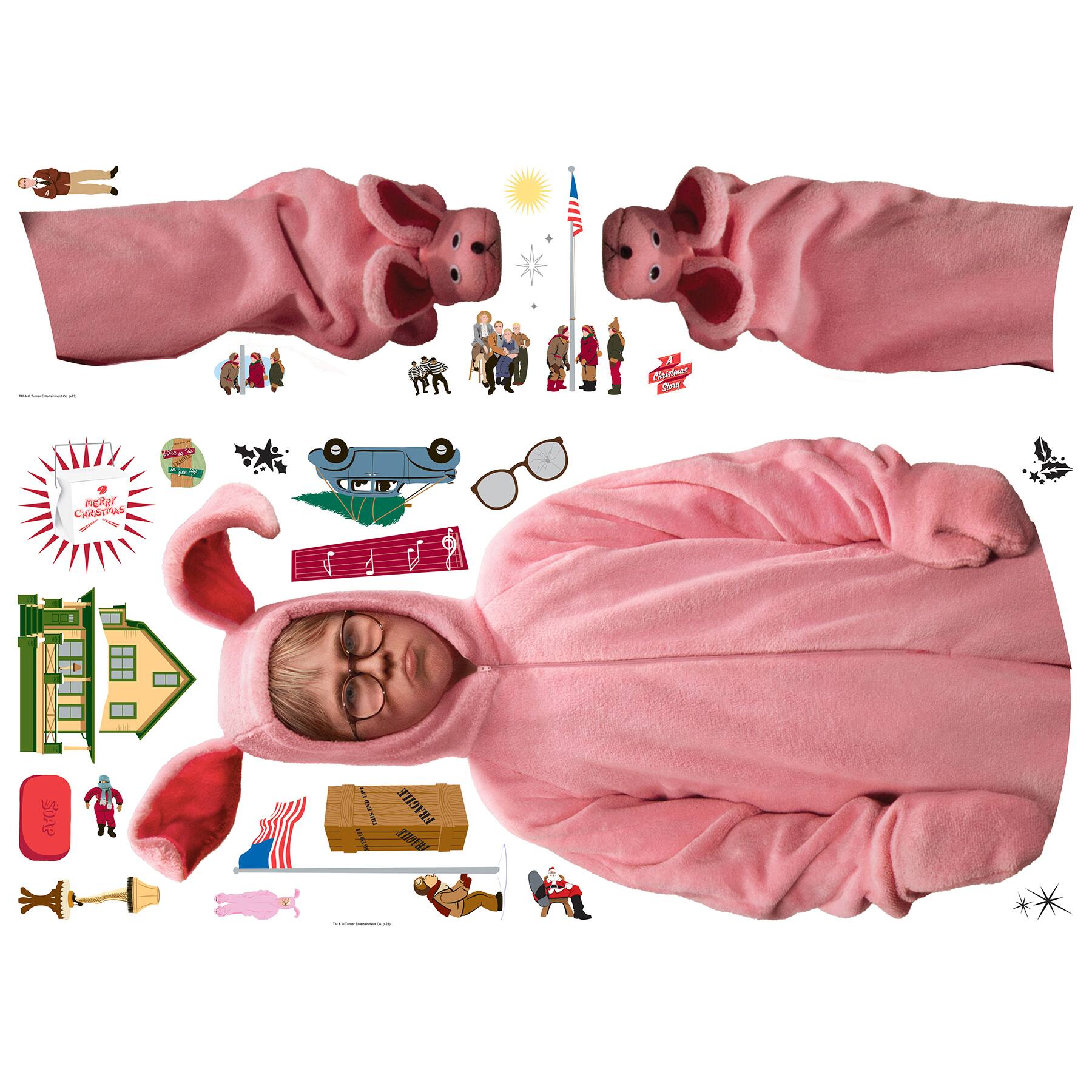 RoomMates A Christmas Story Bunny Suit Ralphie Giant Wall Decal Set