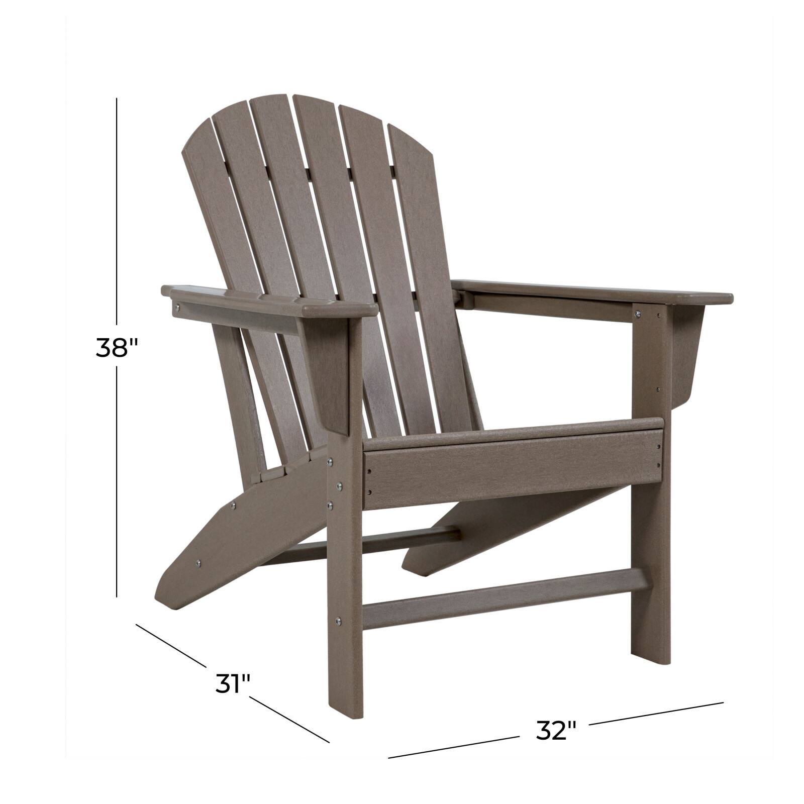 38" Brown Resin Indoor Outdoor Adirondack Chair