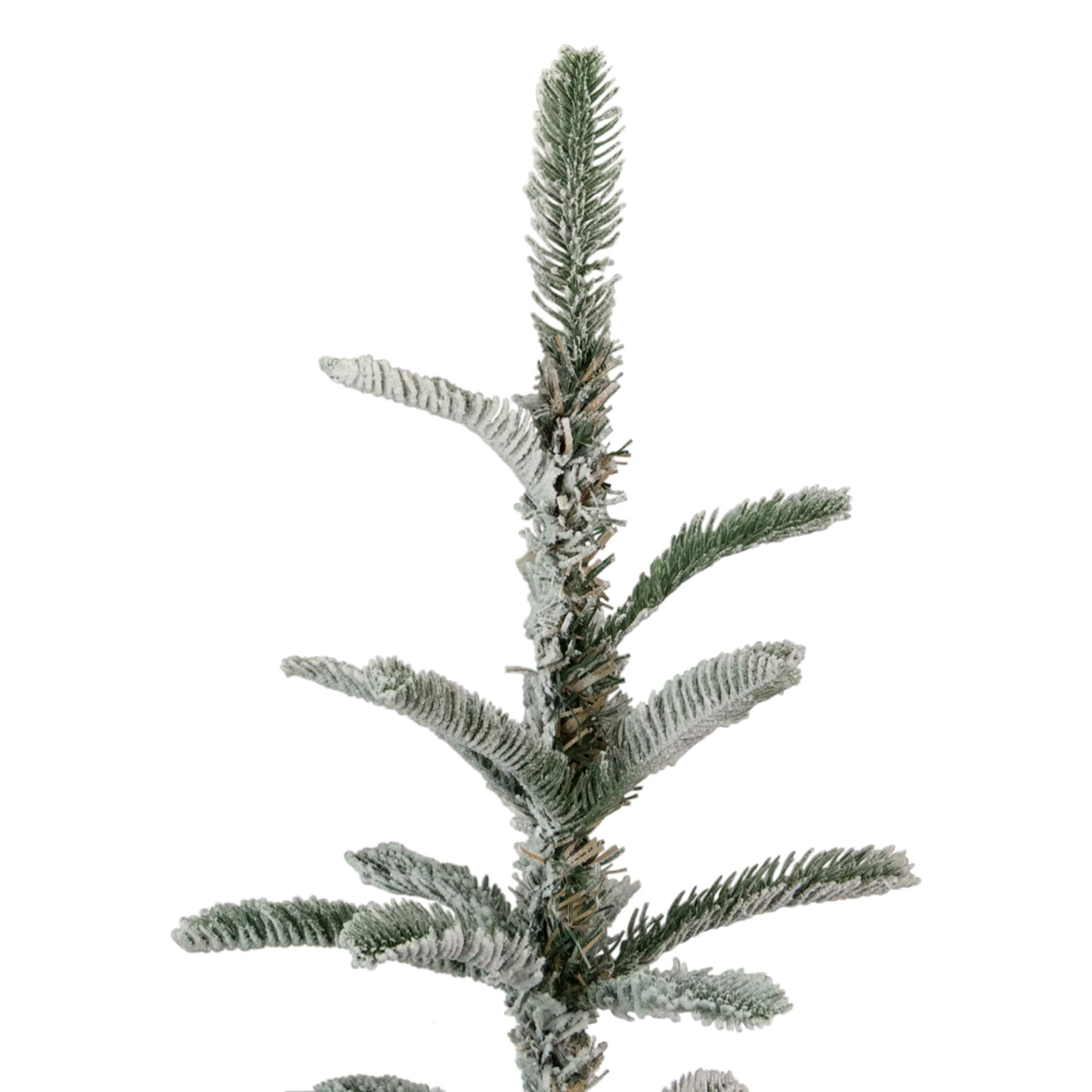 7.5ft Unlit Real Touch™️ Flocked Nordmann Fir Artificial Christmas Tree