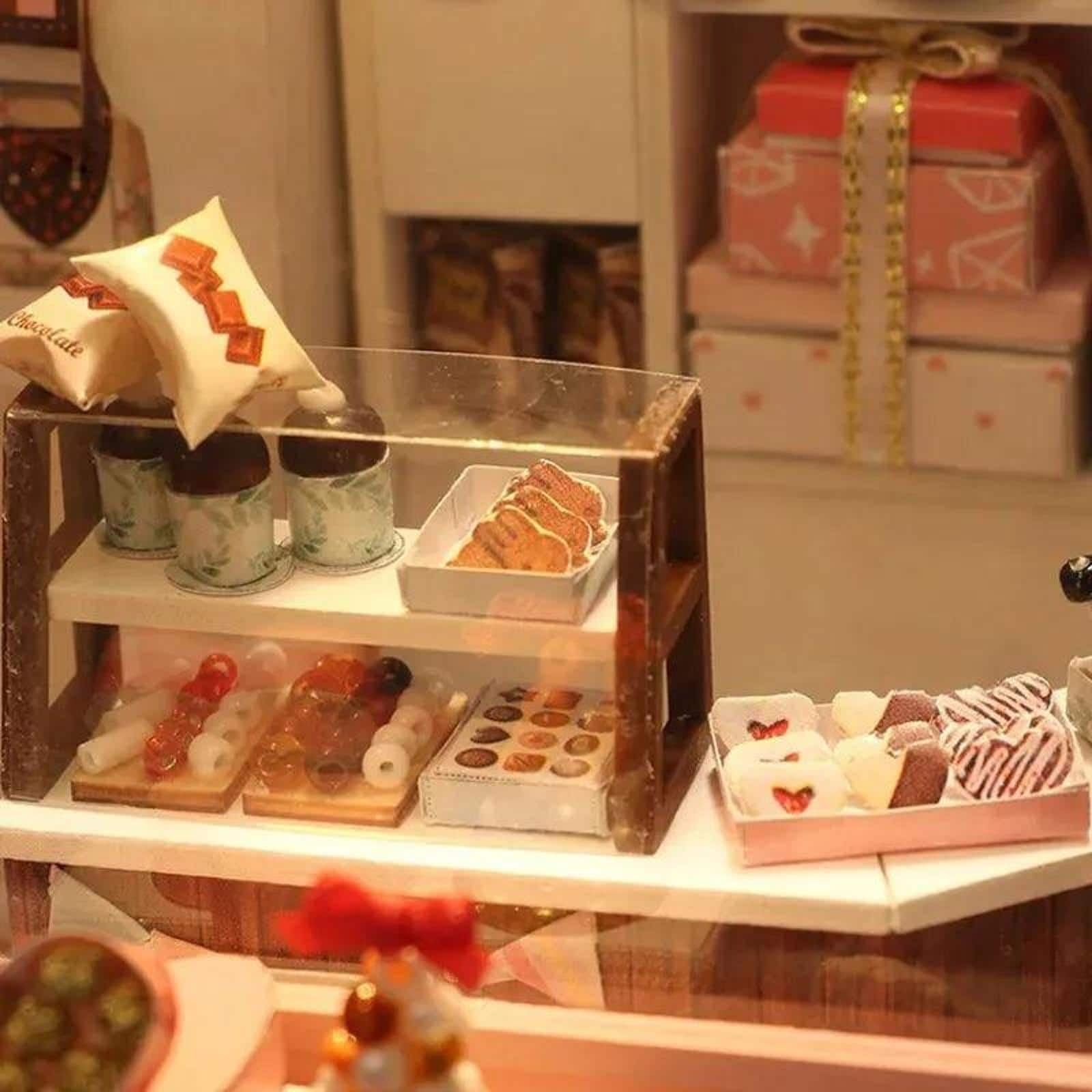 Wizardi Chocolatier Miniature Dollhouse Roombox Kit